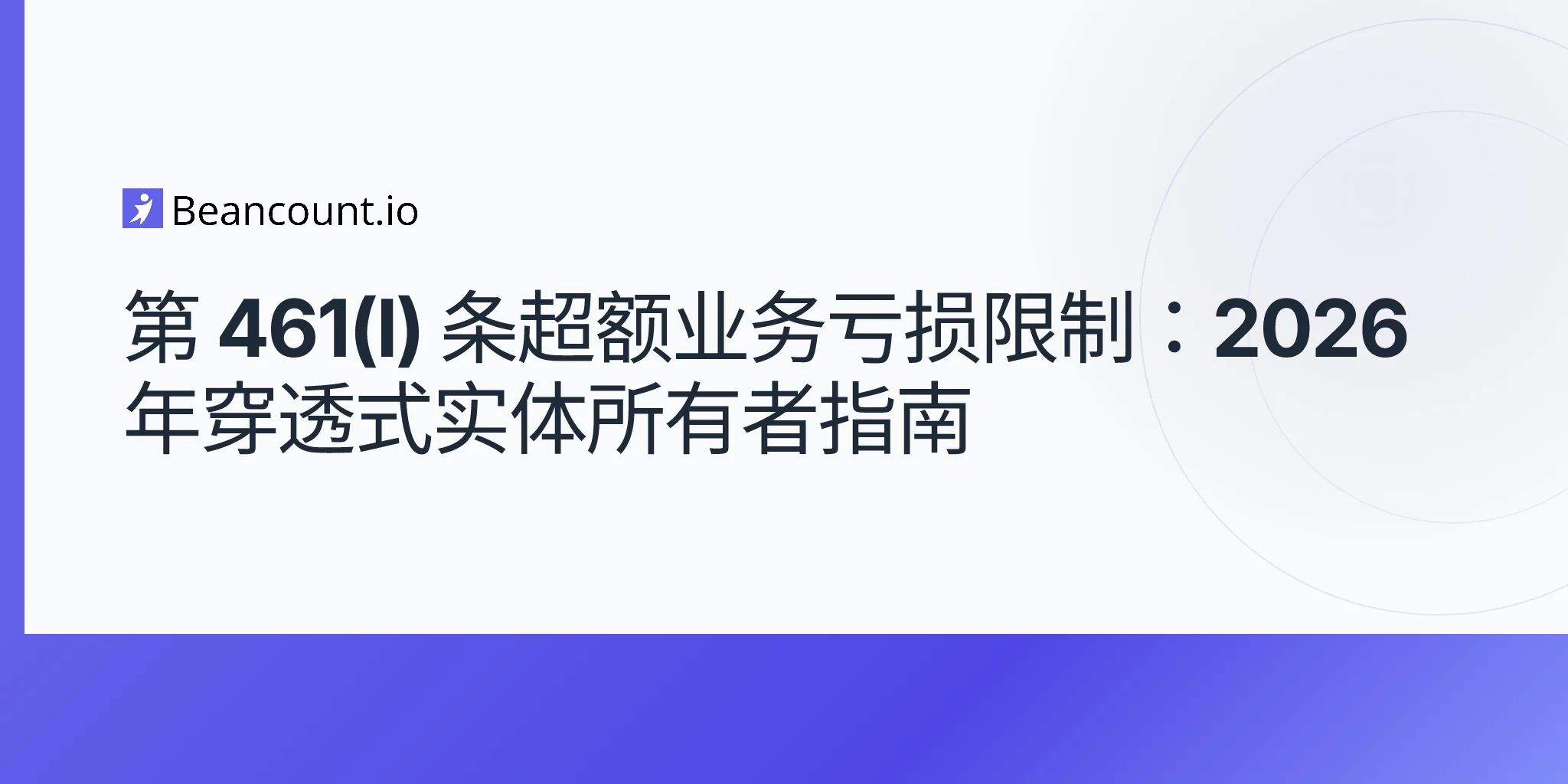 2026-05-07-第461(l)条超额营业损失限制-穿透型所有者与非公司纳税人指南