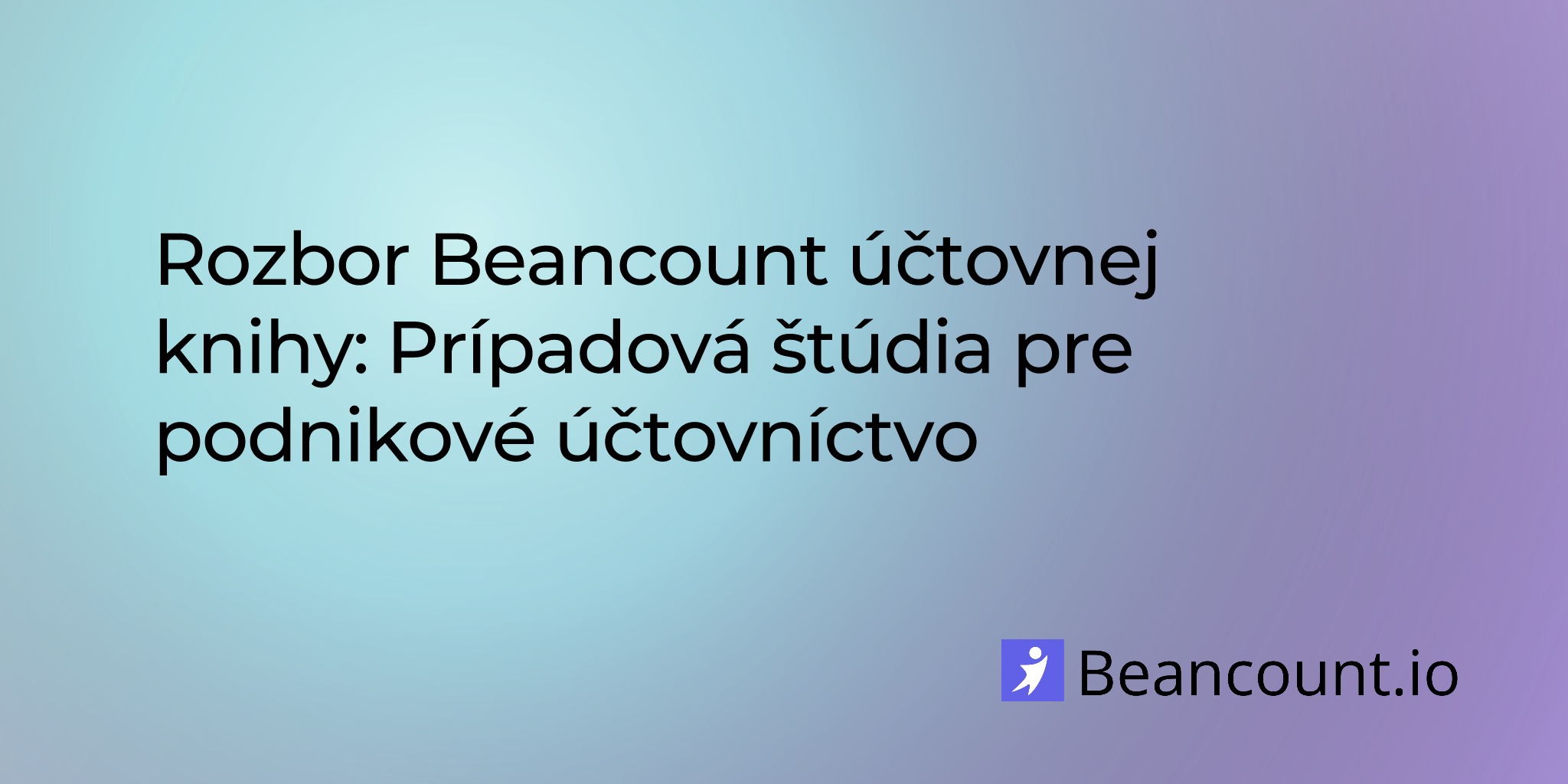 Rozbor Beancount účtovnej knihy: Prípadová štúdia pre podnikové účtovníctvo