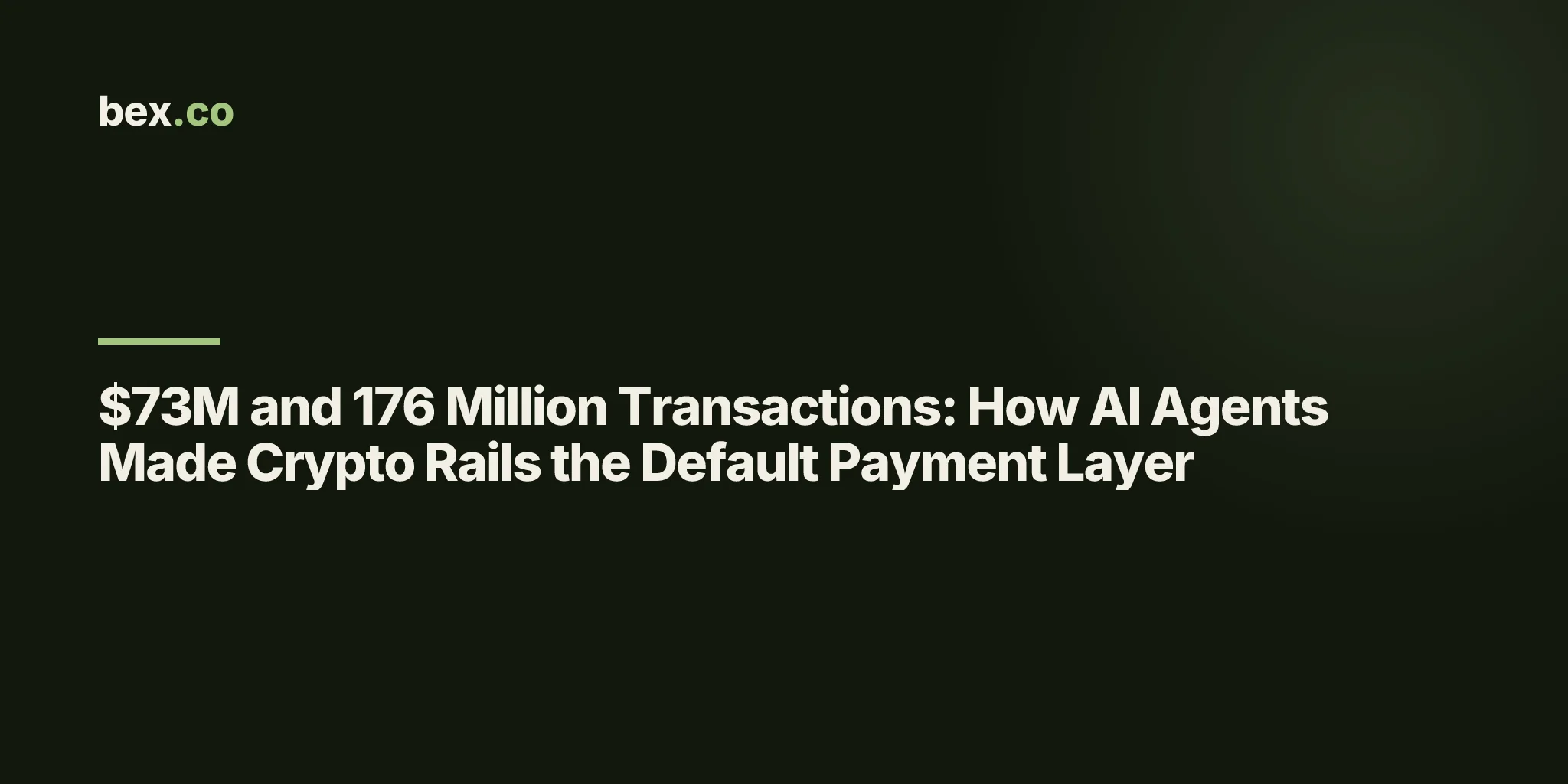 $73M and 176 Million Transactions: How AI Agents Made Crypto Rails the Default Payment Layer
