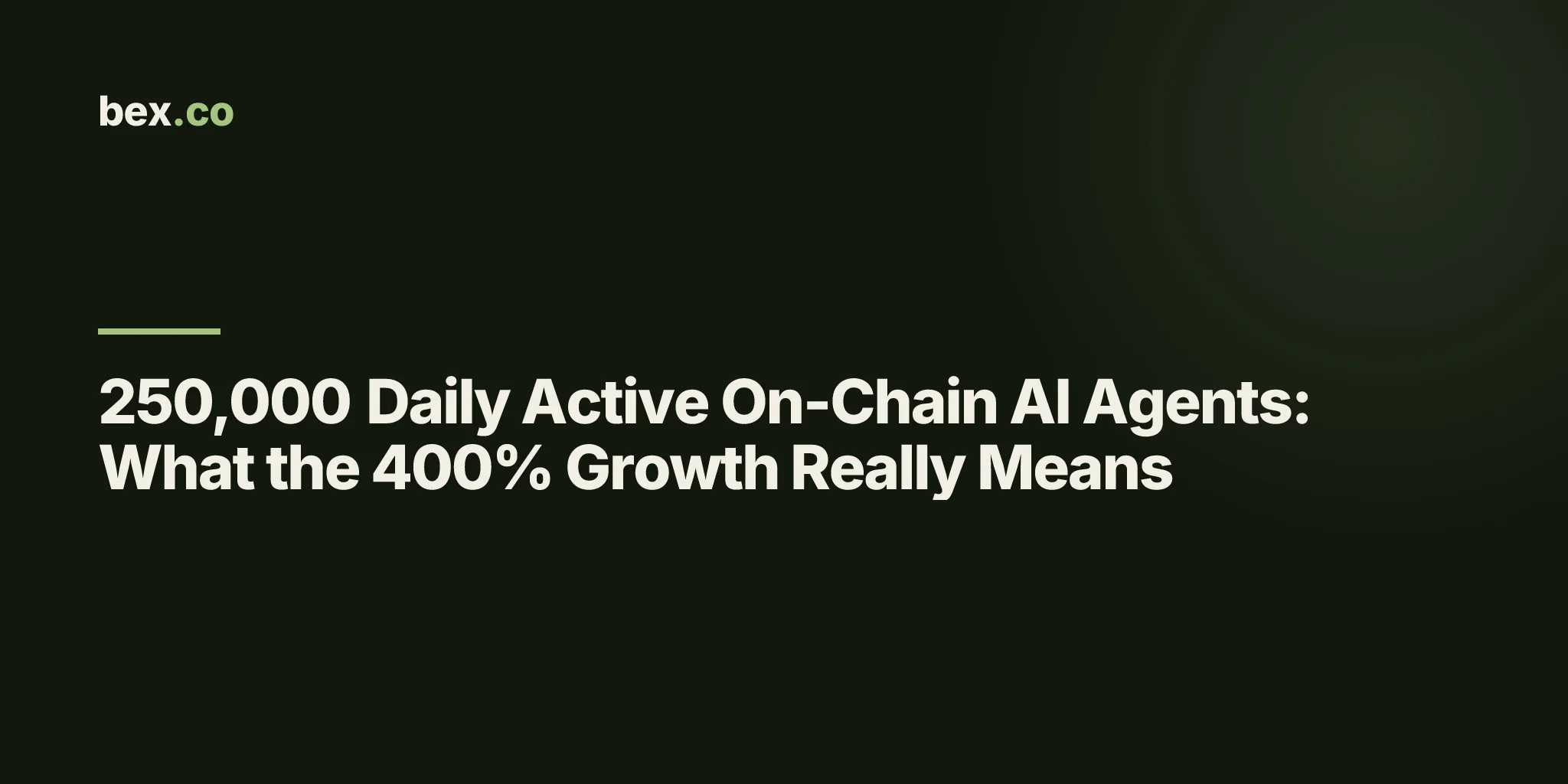 250,000 Daily Active On-Chain AI Agents: What the 400% Growth Really Means