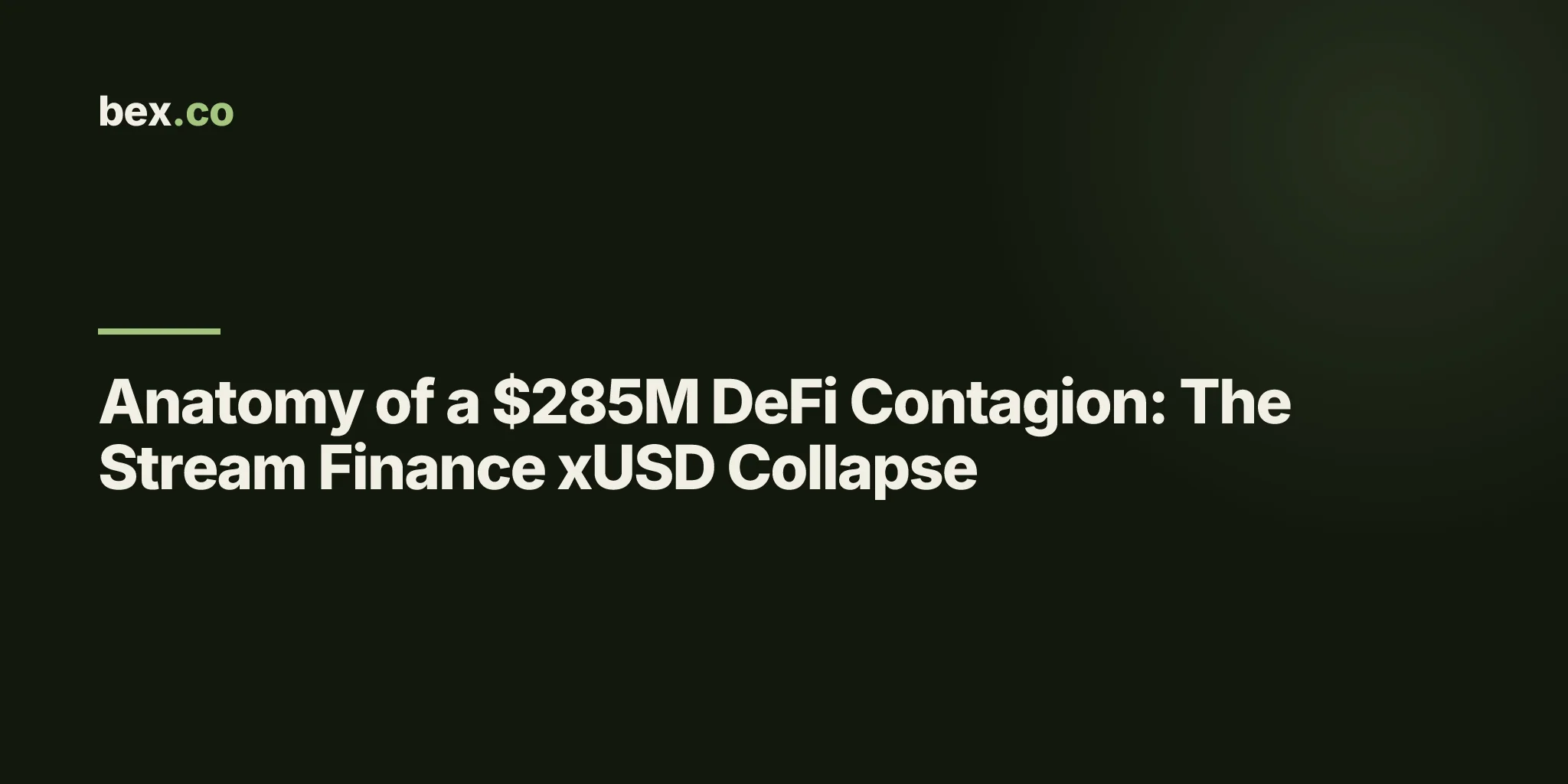 Anatomy of a $285M DeFi Contagion: The Stream Finance xUSD Collapse