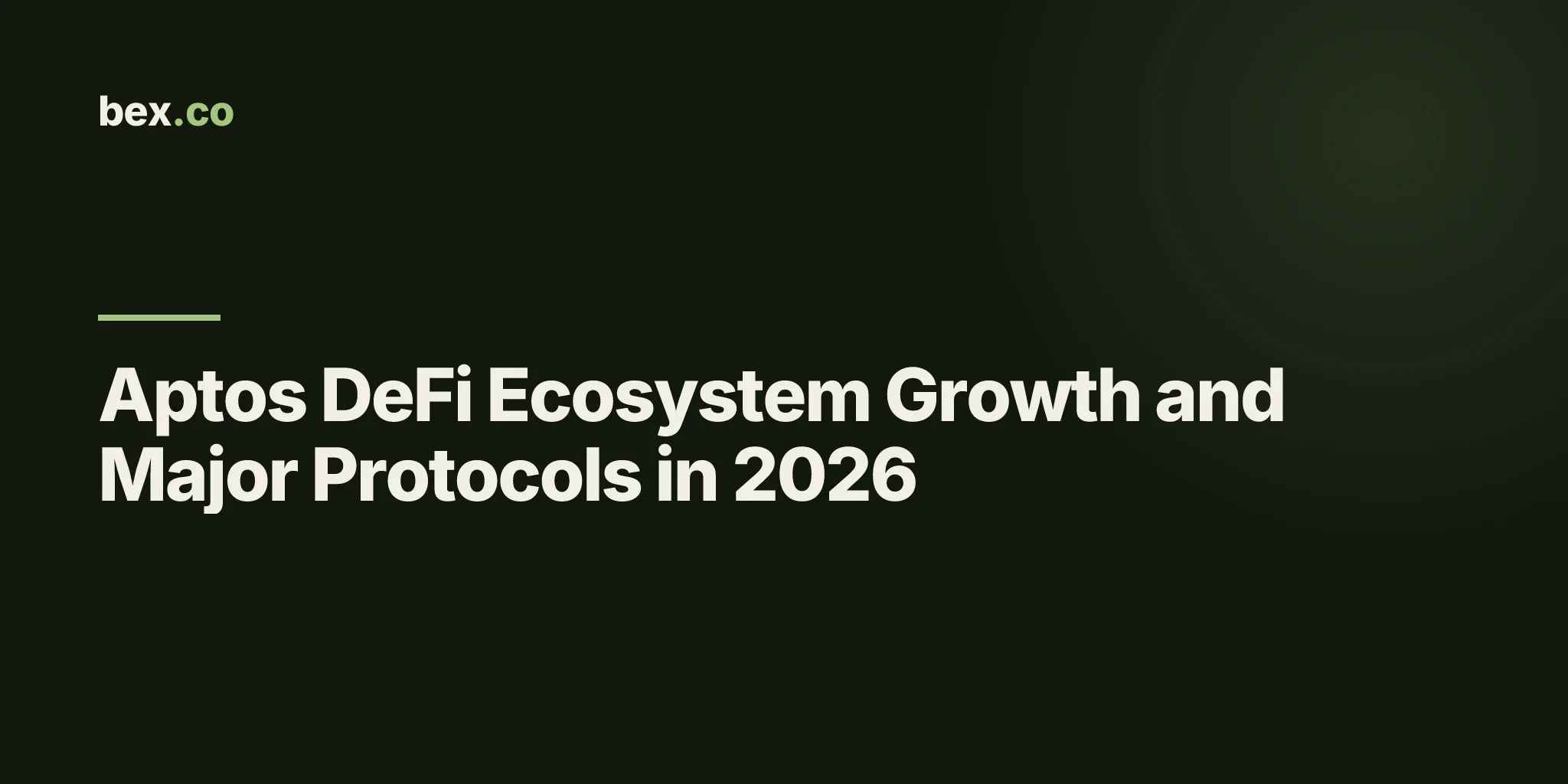 Aptos DeFi Ecosystem Growth and Major Protocols in 2026