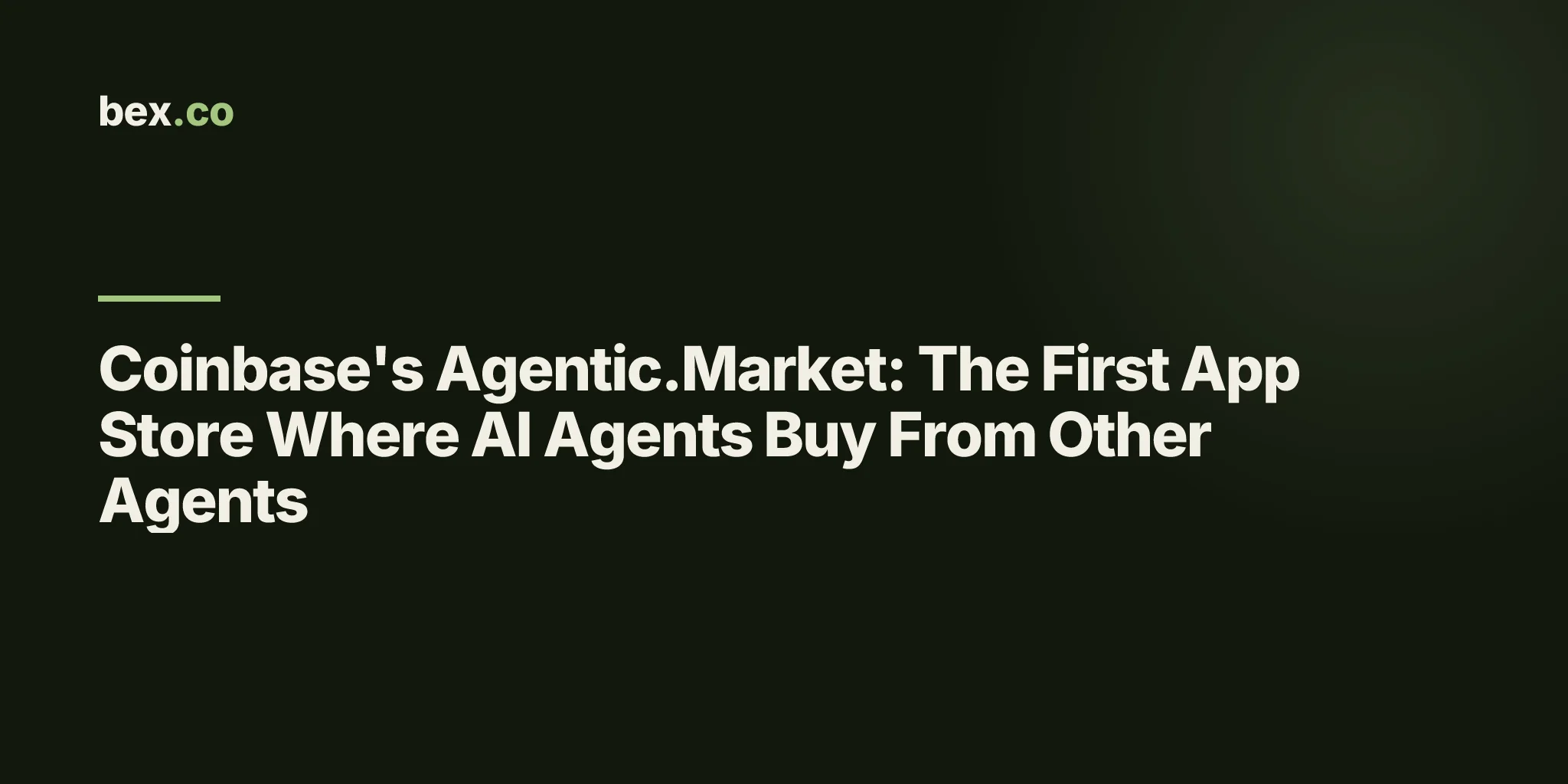 Coinbase's Agentic.Market: The First App Store Where AI Agents Buy From Other Agents