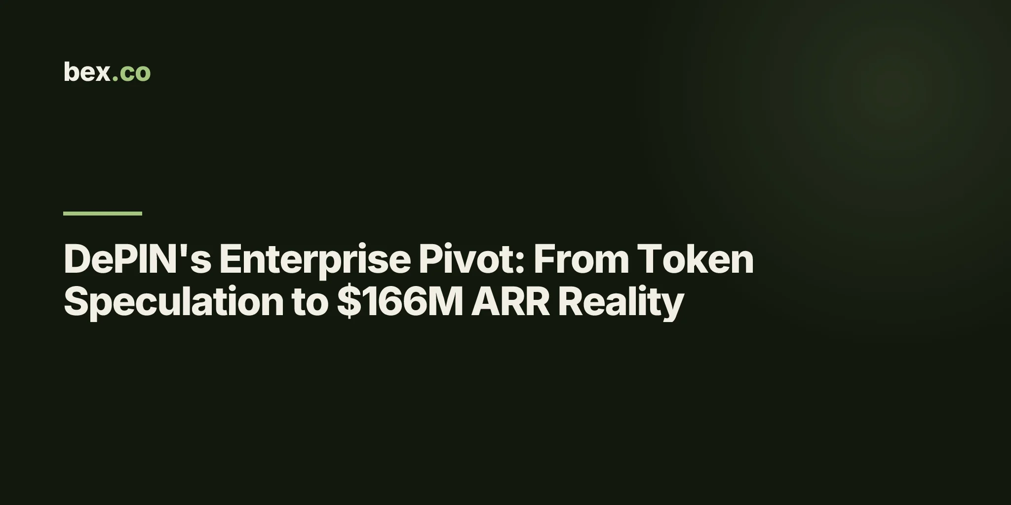 DePIN's Enterprise Pivot: From Token Speculation to $166M ARR Reality