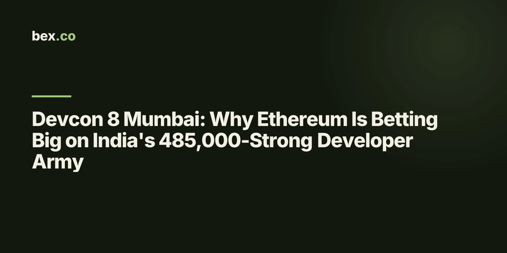 Devcon 8 Mumbai: Why Ethereum Is Betting Big on India's 485,000-Strong Developer Army