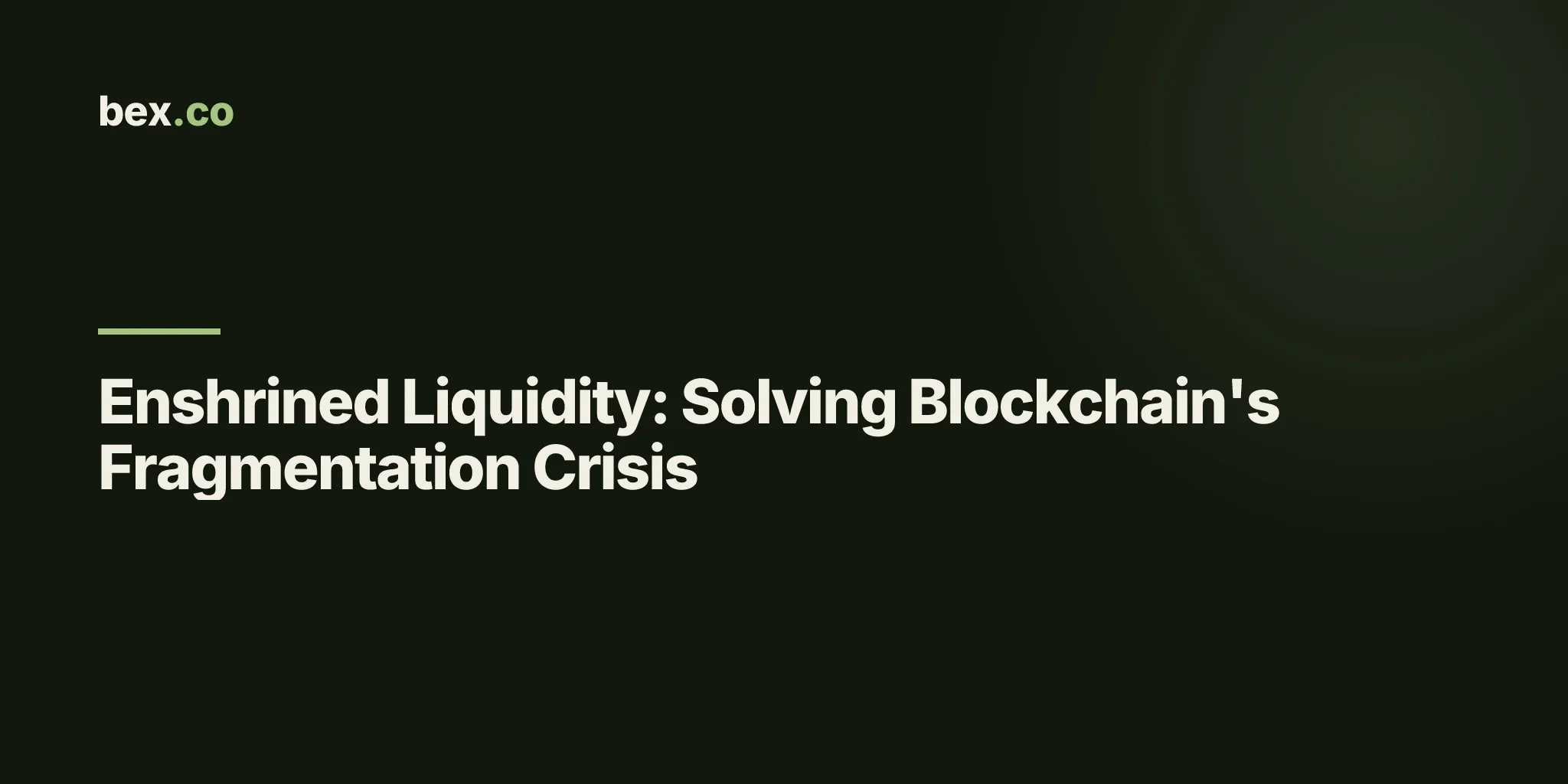 Enshrined Liquidity: Solving Blockchain's Fragmentation Crisis