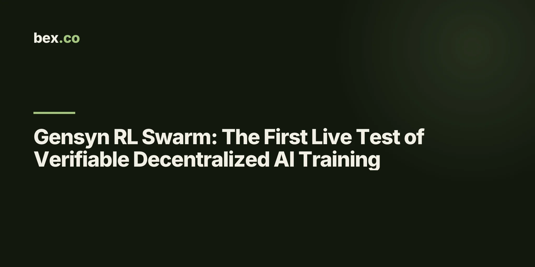 Gensyn RL Swarm: The First Live Test of Verifiable Decentralized AI Training