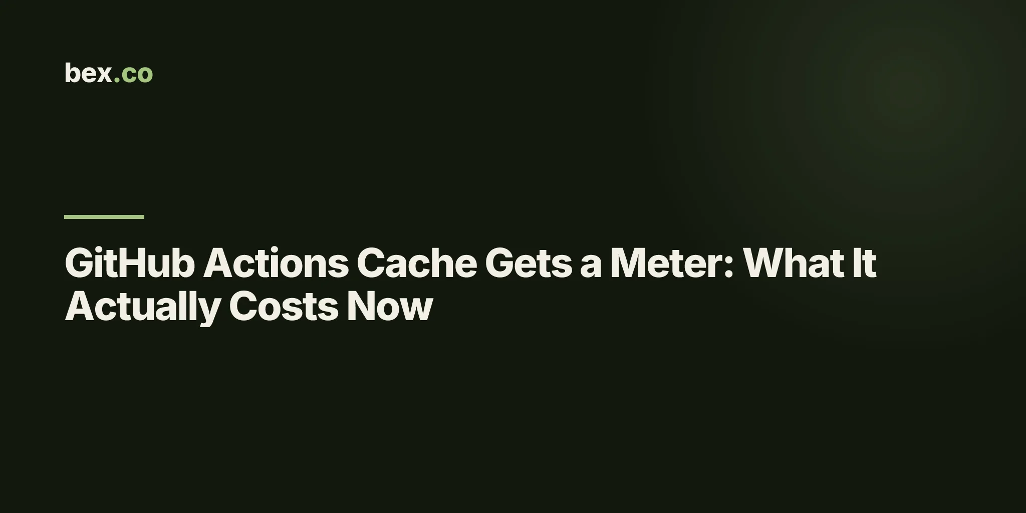 GitHub Actions Cache Gets a Meter: What It Actually Costs Now