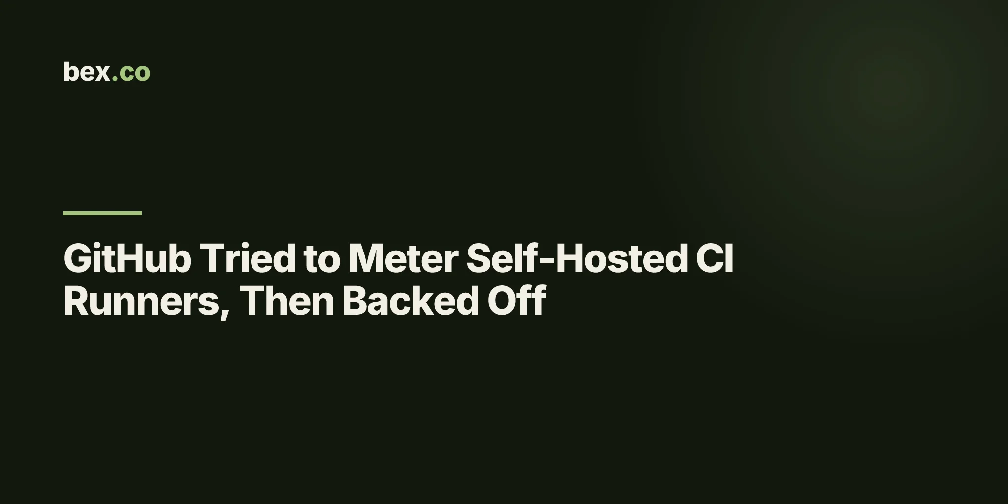 GitHub Tried to Meter Self-Hosted CI Runners, Then Backed Off