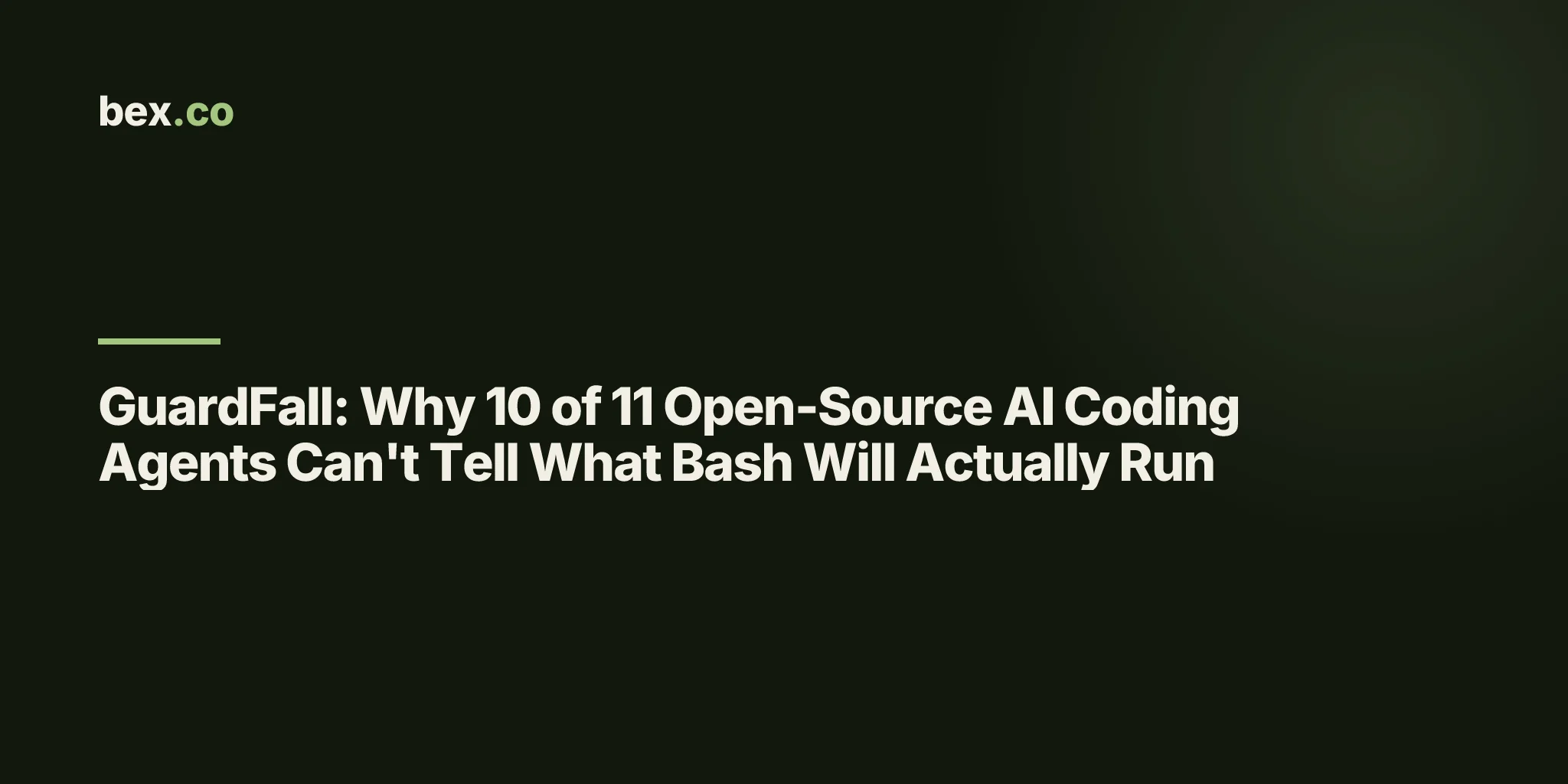 GuardFall: Why 10 of 11 Open-Source AI Coding Agents Can't Tell What Bash Will Actually Run