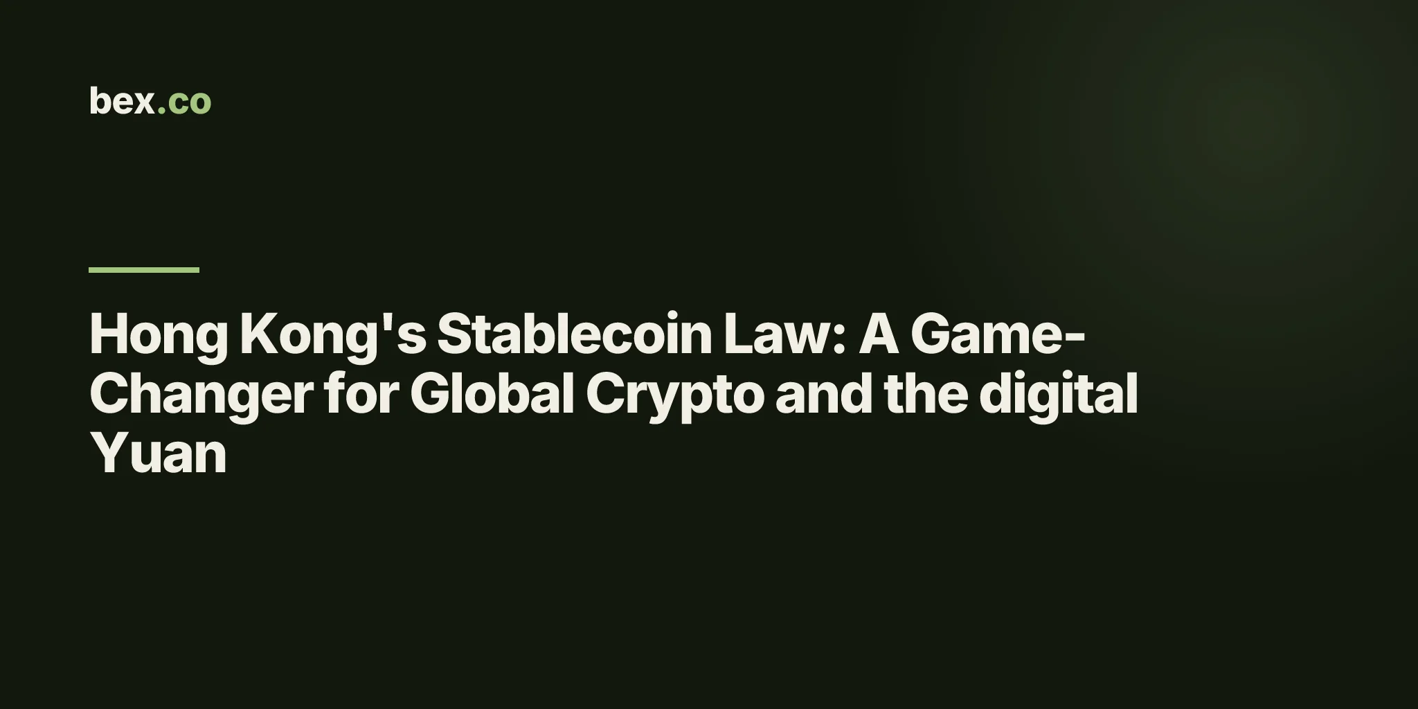 Hong Kong's Stablecoin Law: A Game-Changer for Global Crypto and the digital Yuan