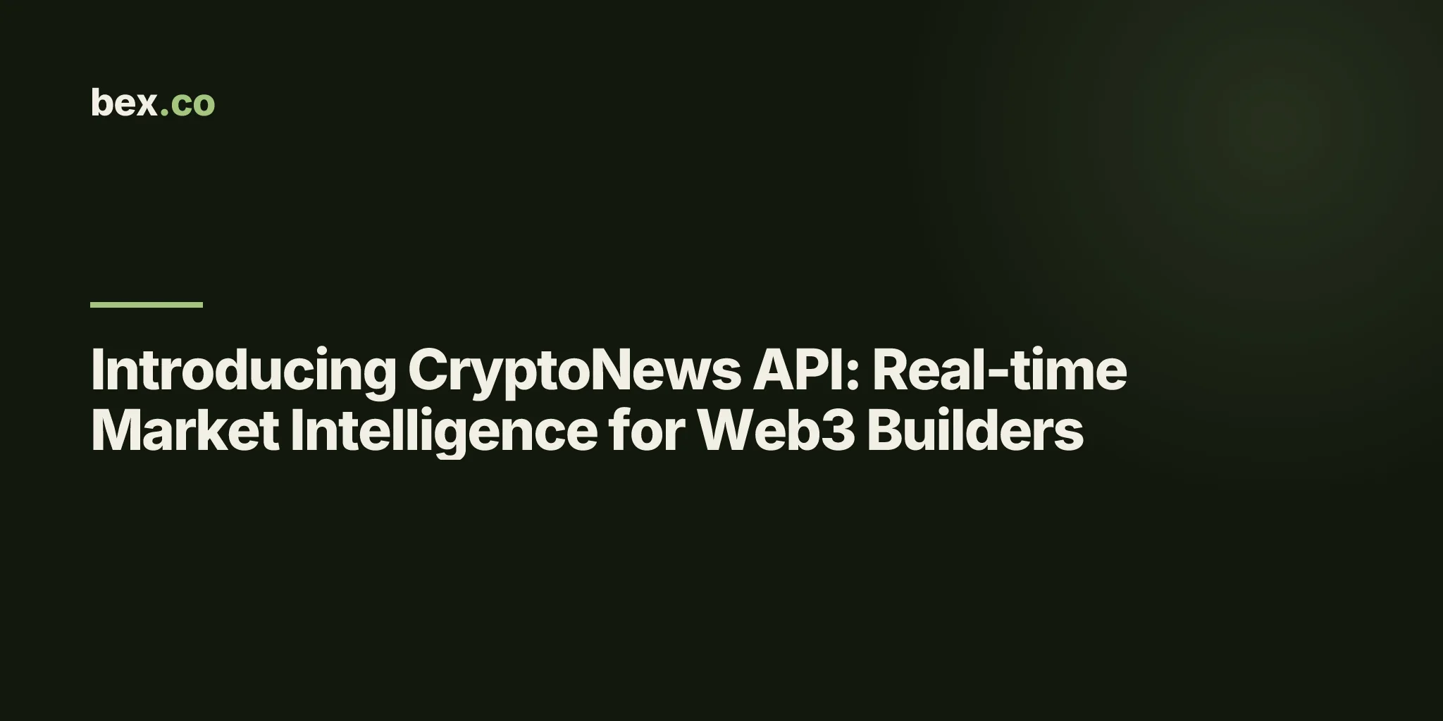 Introducing CryptoNews API: Real-time Market Intelligence for Web3 Builders