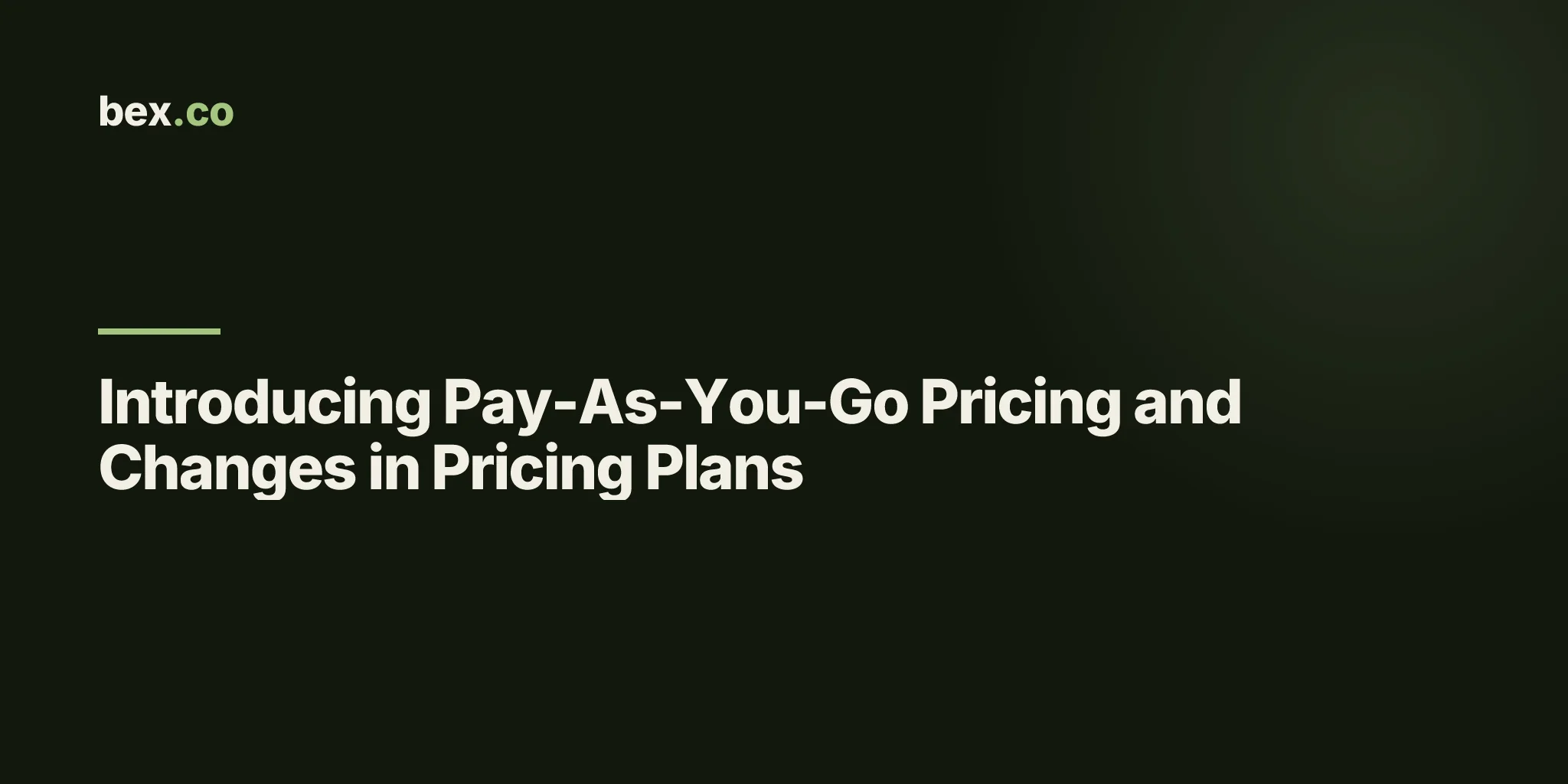 Introducing Pay-As-You-Go Pricing and Changes in Pricing Plans
