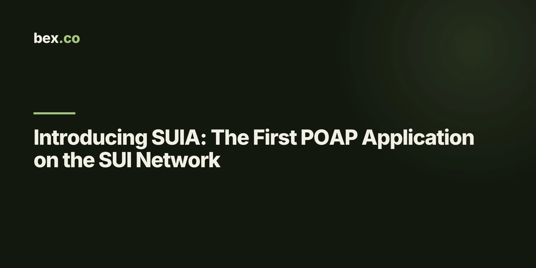 Introducing SUIA: The First POAP Application on the SUI Network