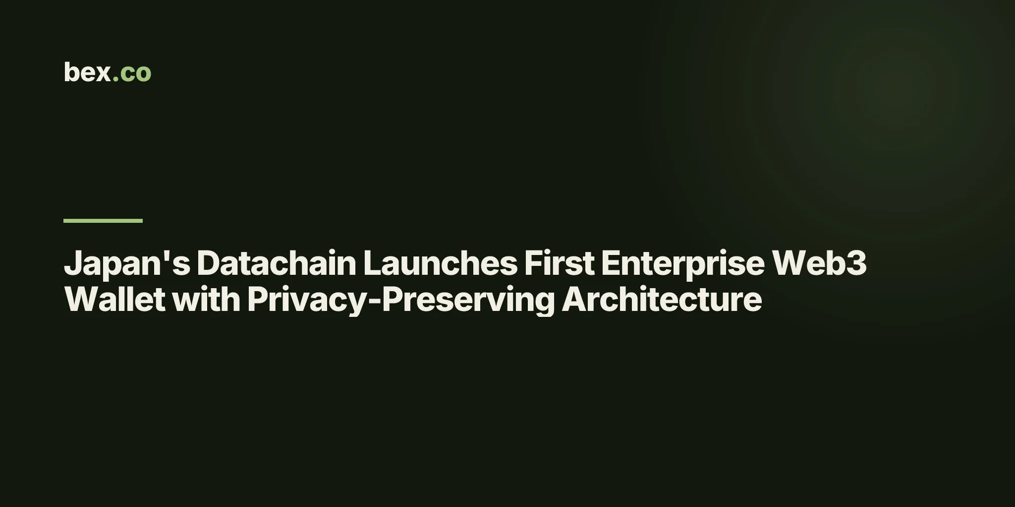 Japan's Datachain Launches First Enterprise Web3 Wallet with Privacy-Preserving Architecture
