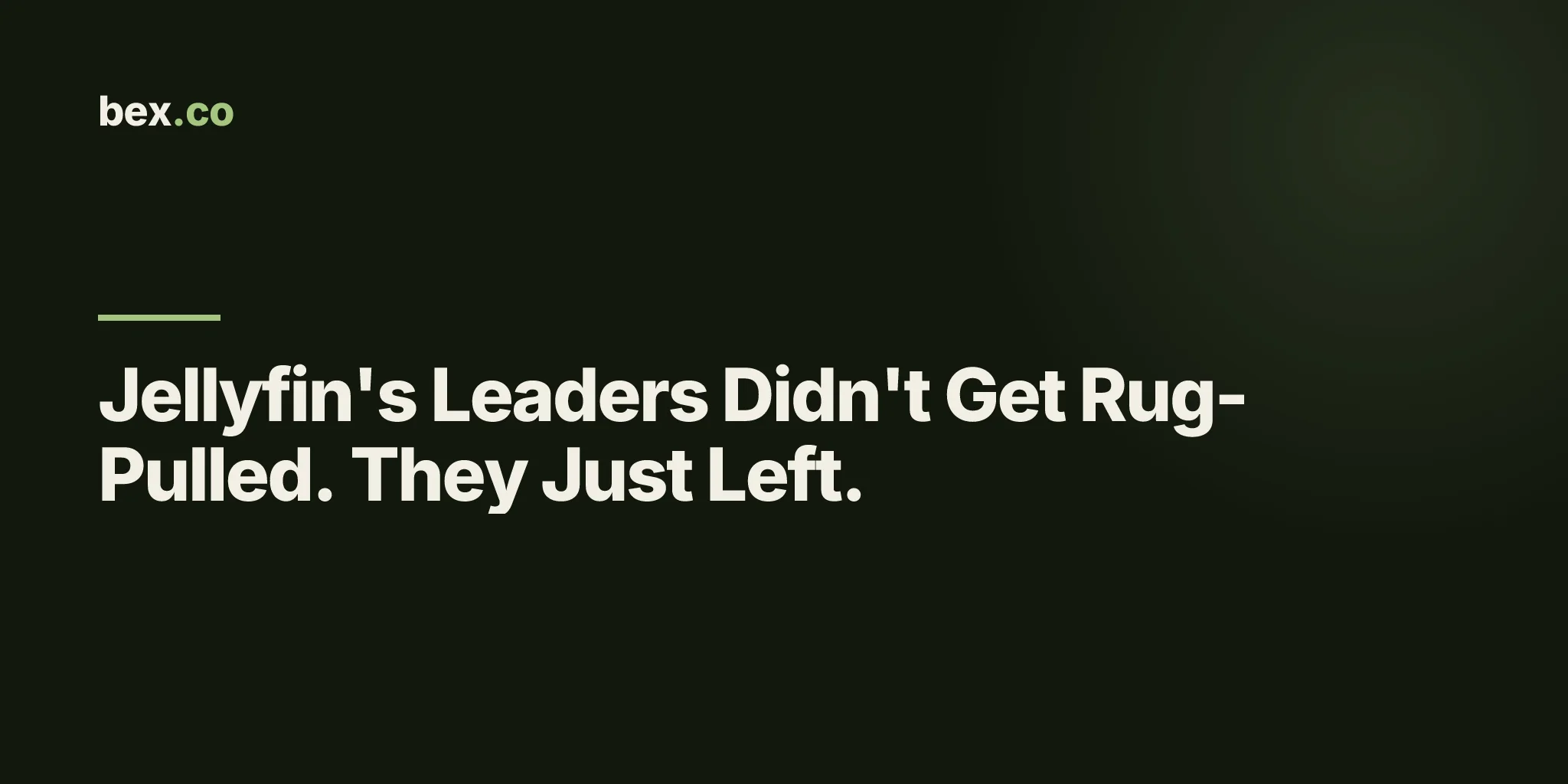 Jellyfin's Leaders Didn't Get Rug-Pulled. They Just Left.