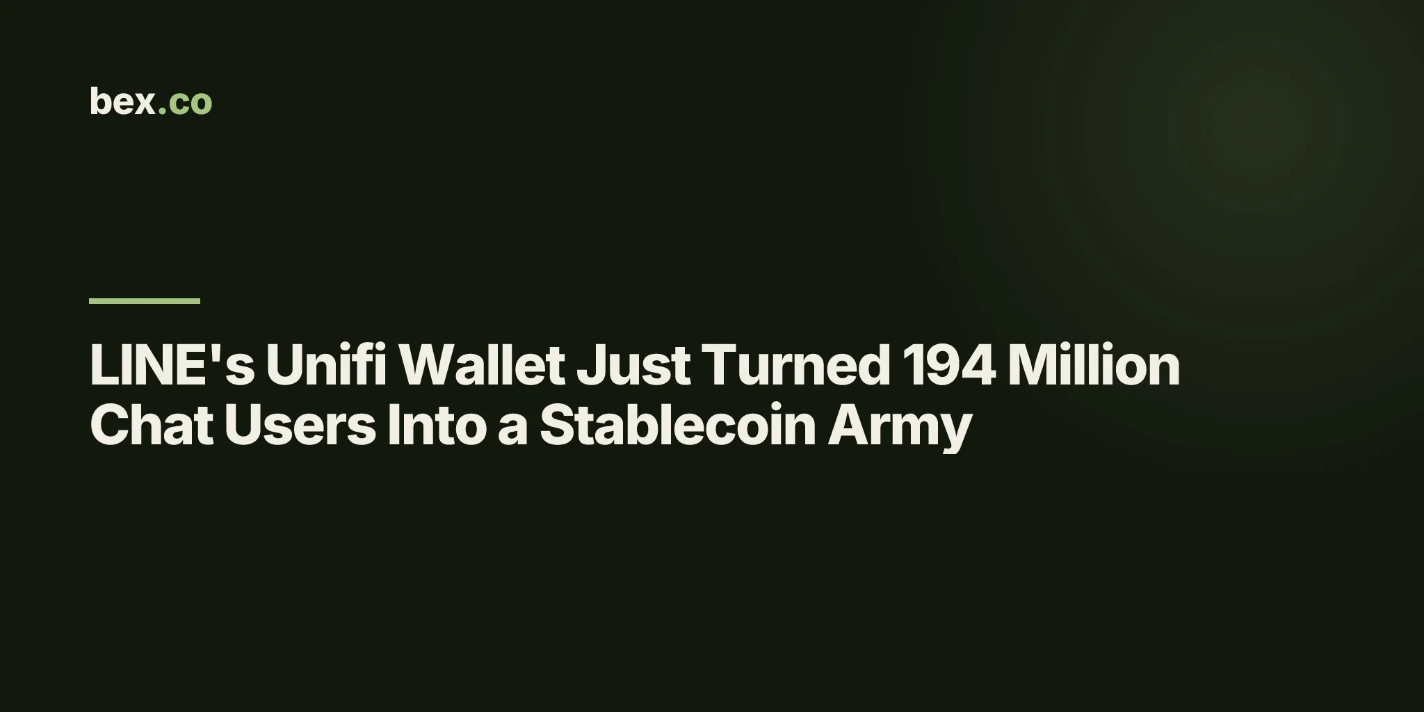 LINE's Unifi Wallet Just Turned 194 Million Chat Users Into a Stablecoin Army