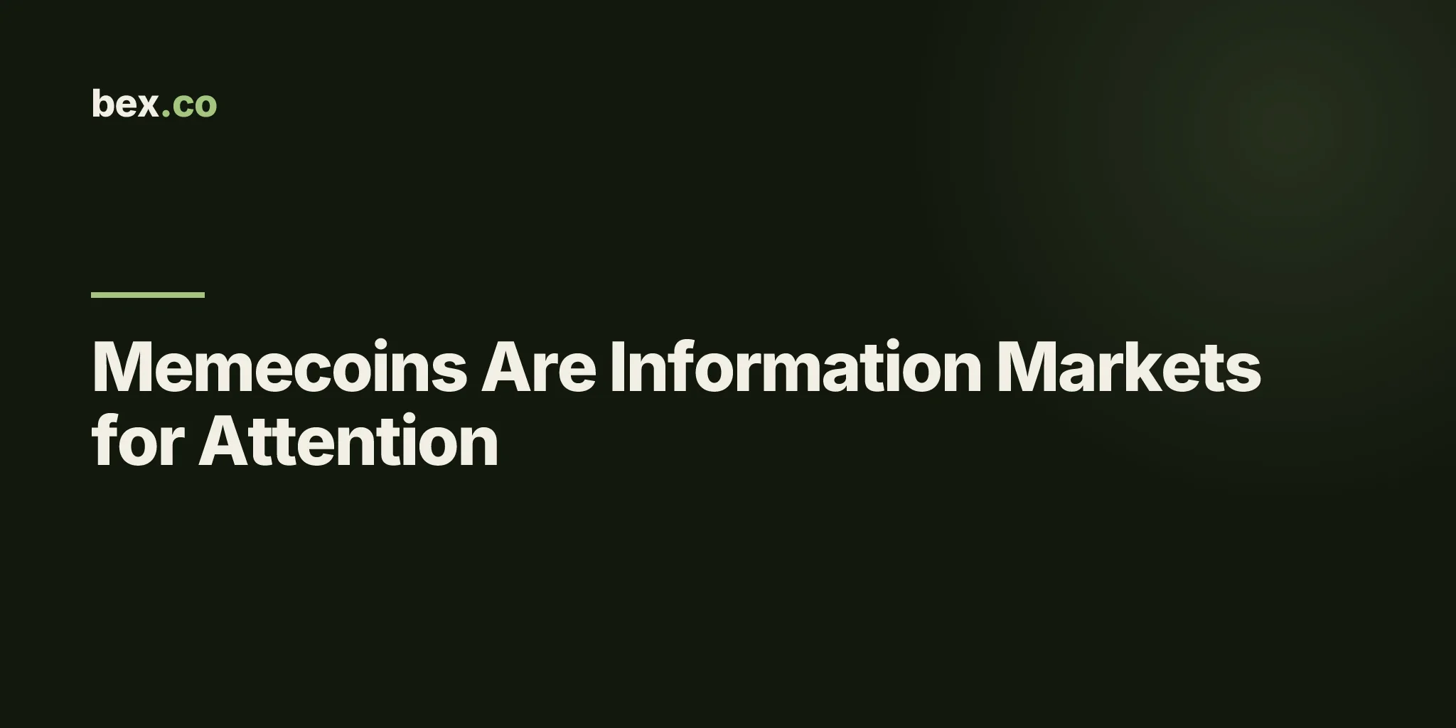 Memecoins Are Information Markets for Attention