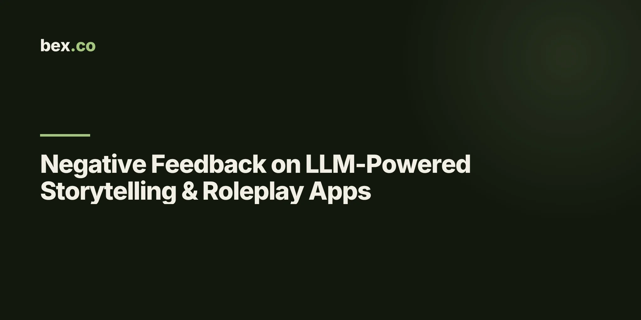 Negative Feedback on LLM-Powered Storytelling & Roleplay Apps