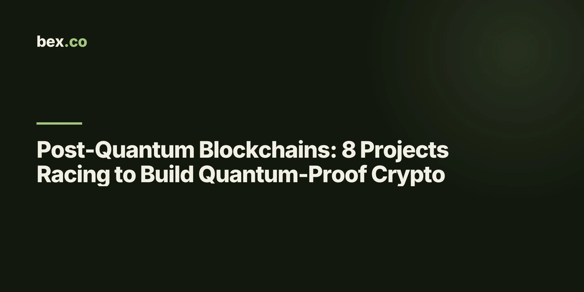 Post-Quantum Blockchains: 8 Projects Racing to Build Quantum-Proof Crypto