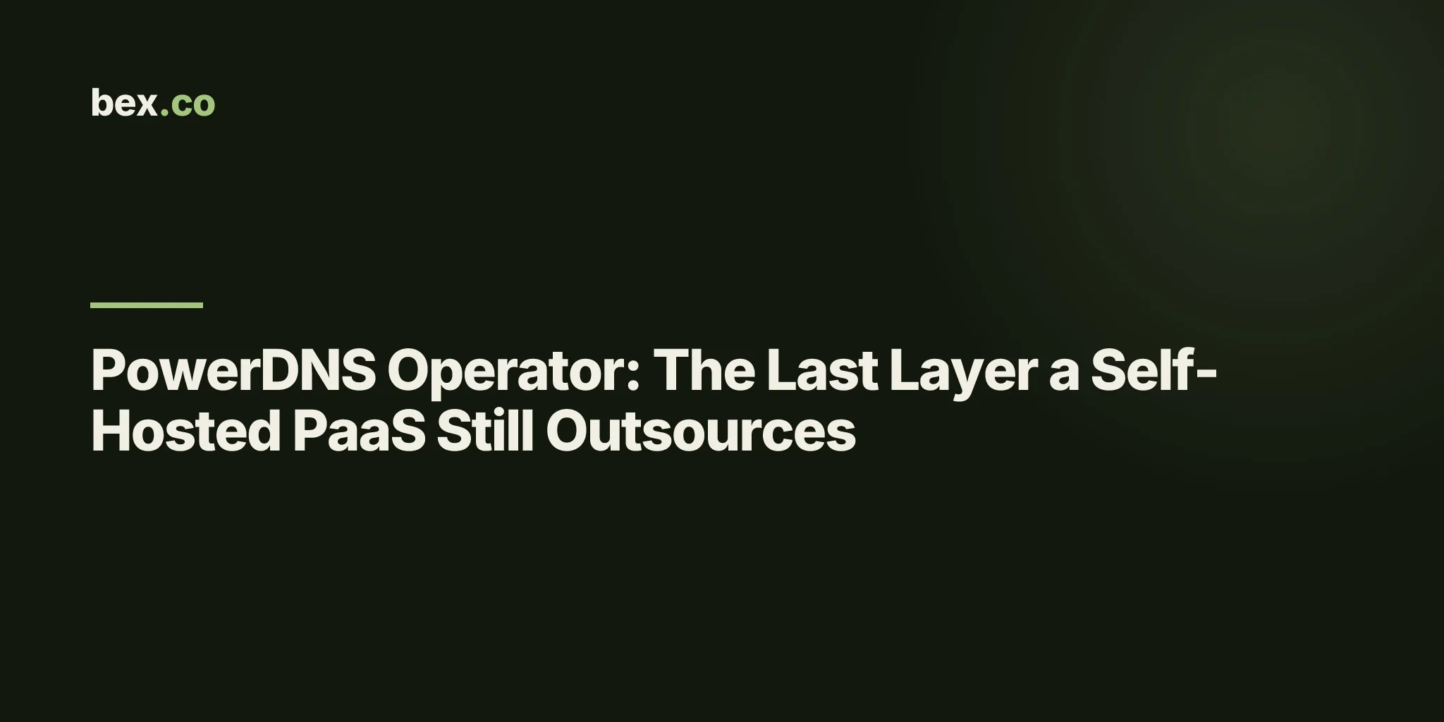 PowerDNS Operator: The Last Layer a Self-Hosted PaaS Still Outsources
