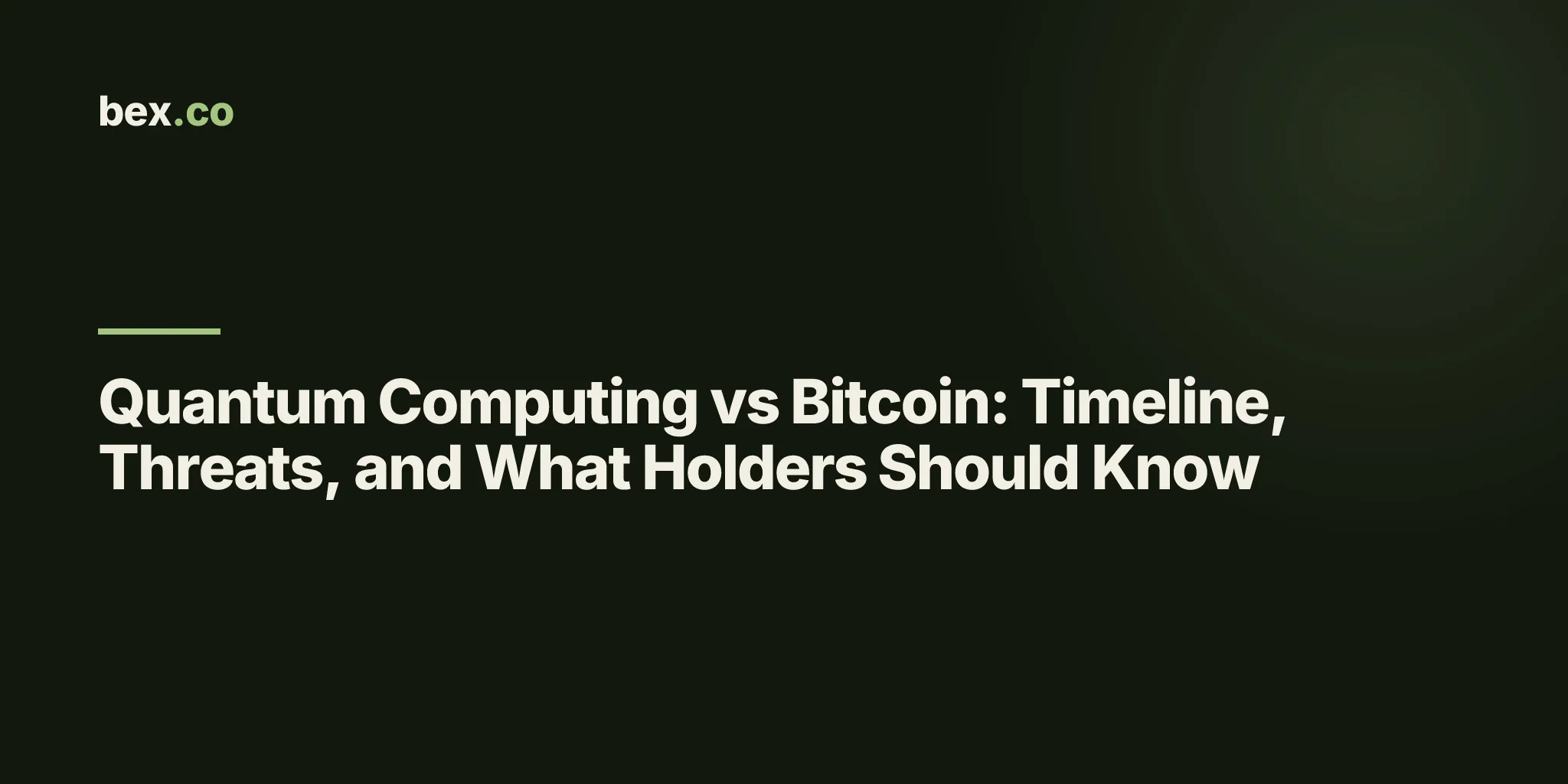 Quantum Computing vs Bitcoin: Timeline, Threats, and What Holders Should Know