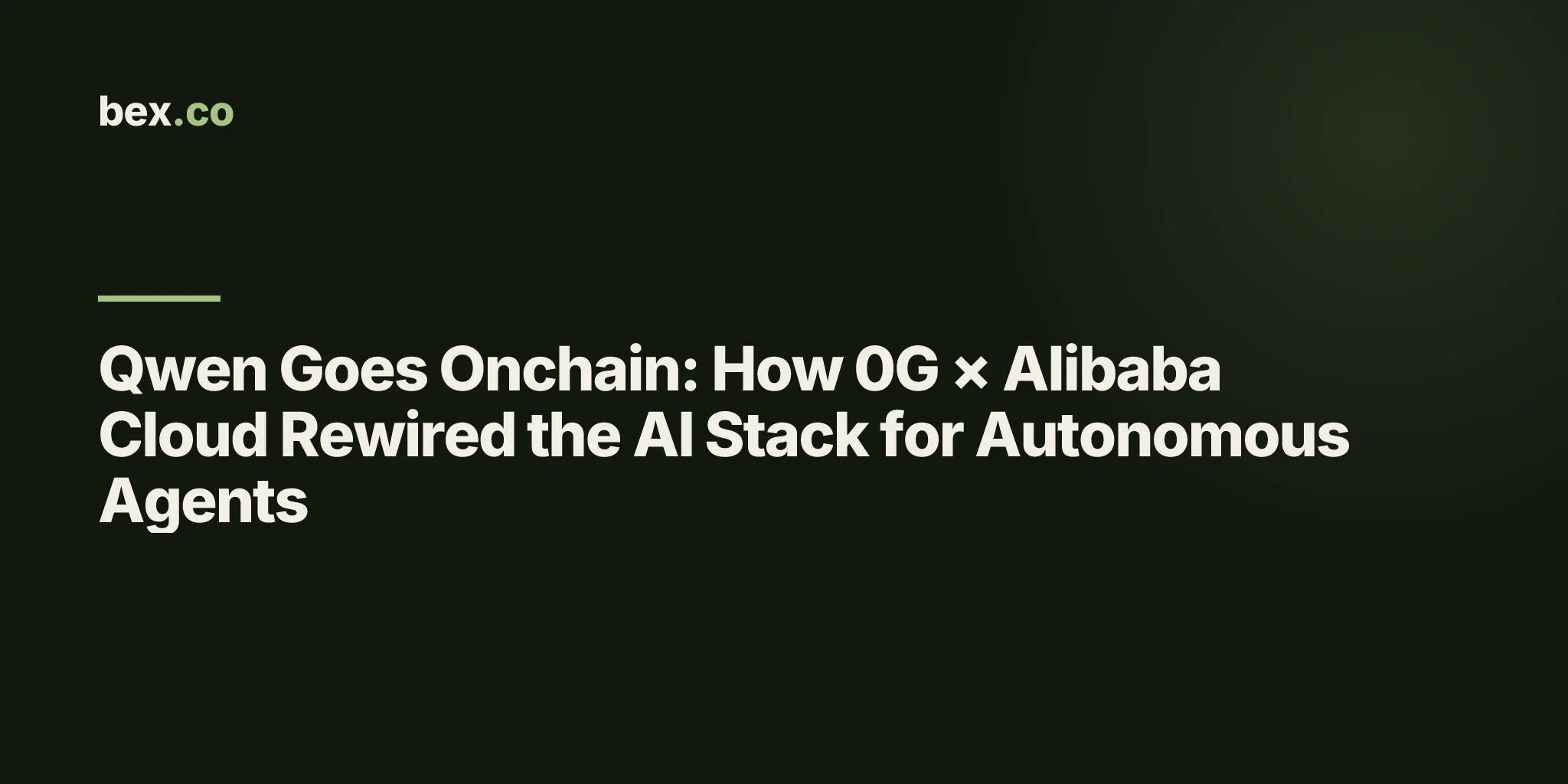 Qwen Goes Onchain: How 0G × Alibaba Cloud Rewired the AI Stack for Autonomous Agents