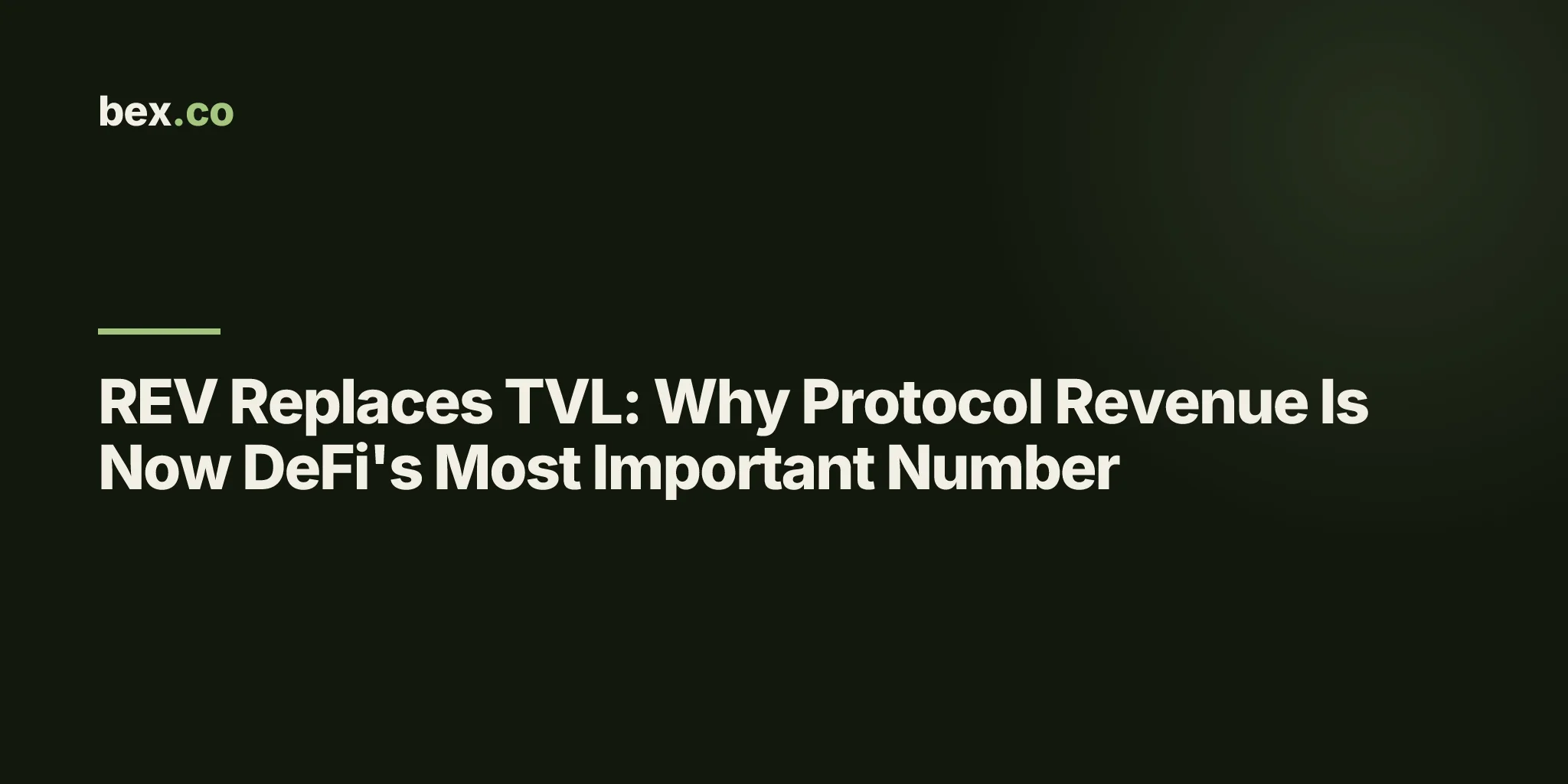 REV Replaces TVL: Why Protocol Revenue Is Now DeFi's Most Important Number
