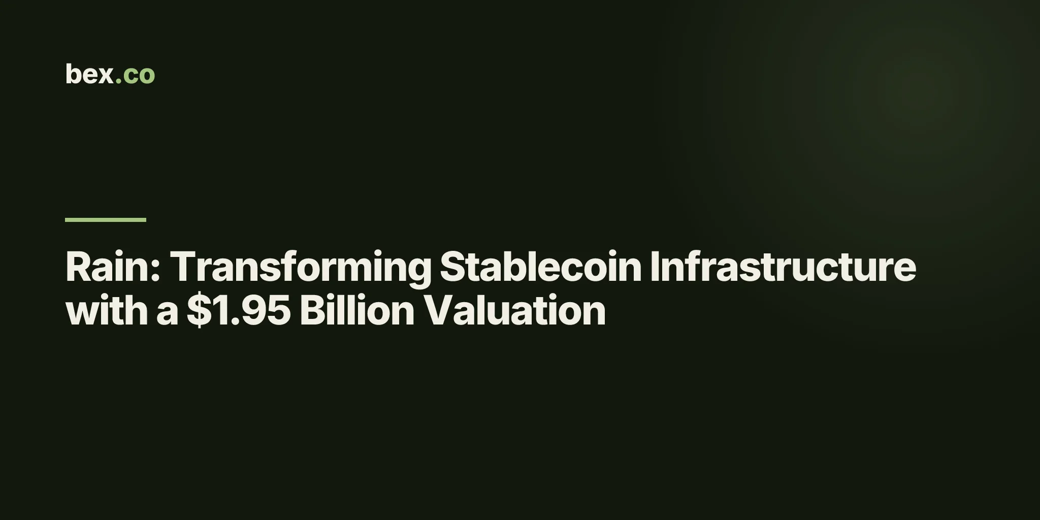 Rain: Transforming Stablecoin Infrastructure with a $1.95 Billion Valuation