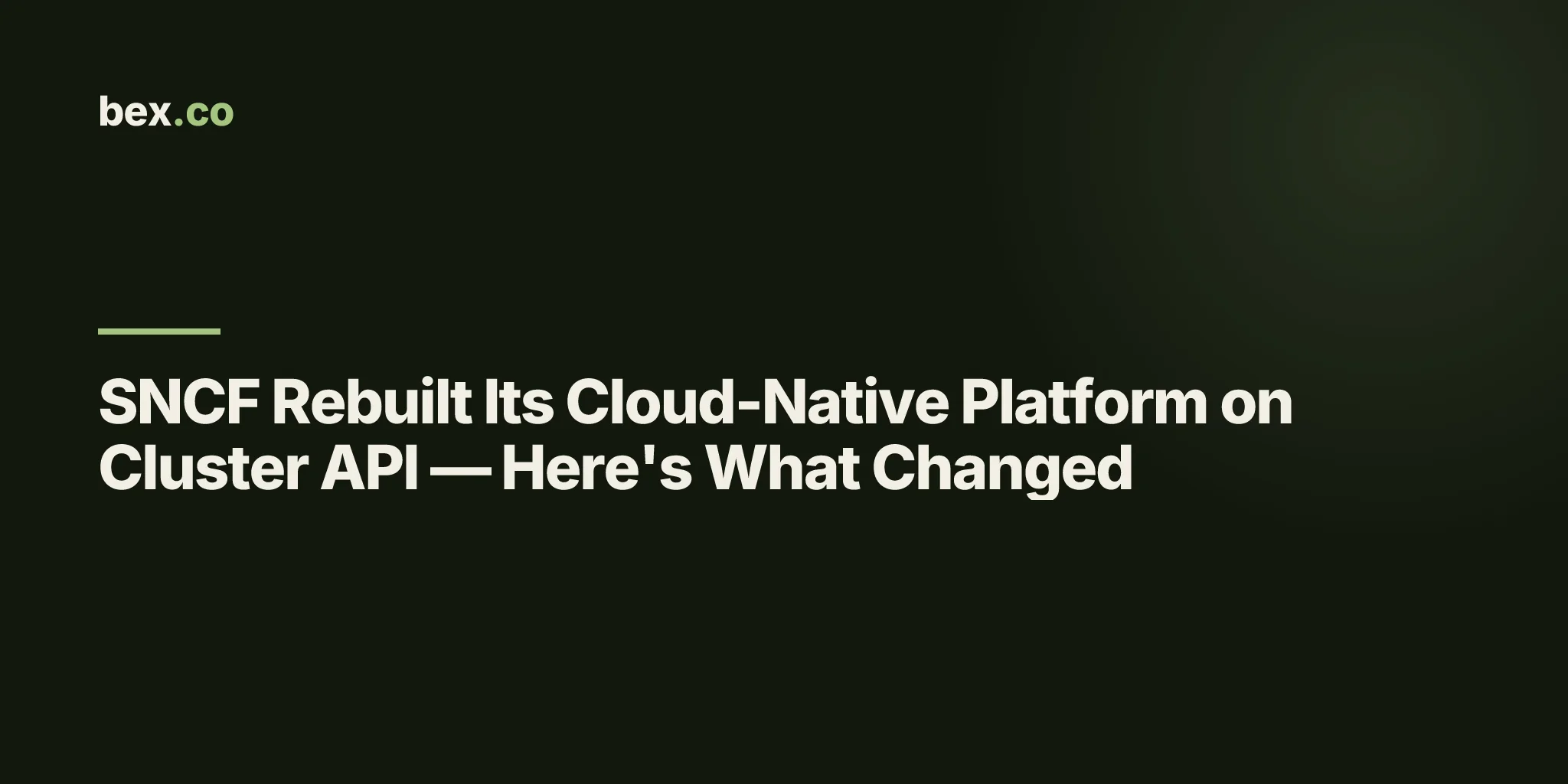 SNCF Rebuilt Its Cloud-Native Platform on Cluster API — Here's What Changed