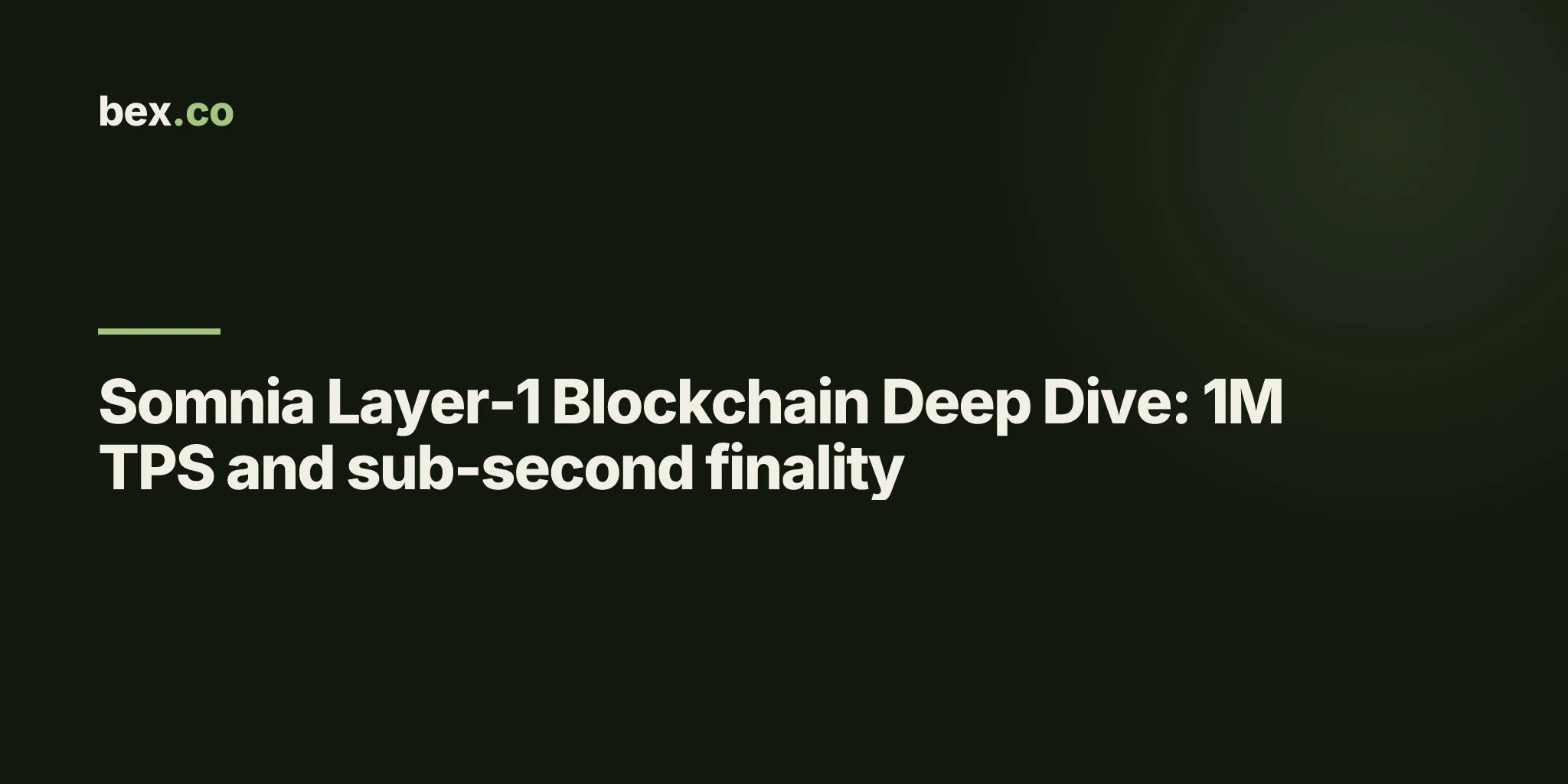 Somnia Layer-1 Blockchain Deep Dive: 1M TPS and sub-second finality