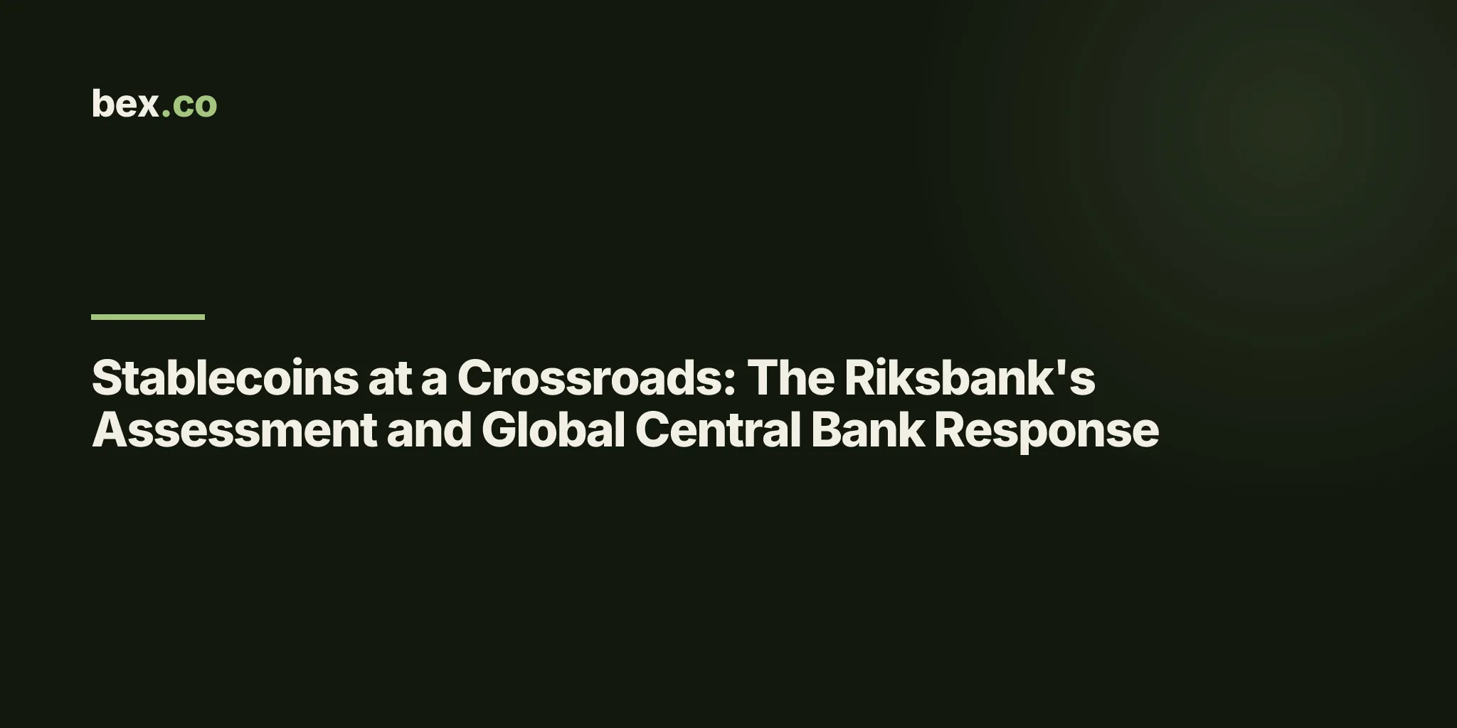Stablecoins at a Crossroads: The Riksbank's Assessment and Global Central Bank Response