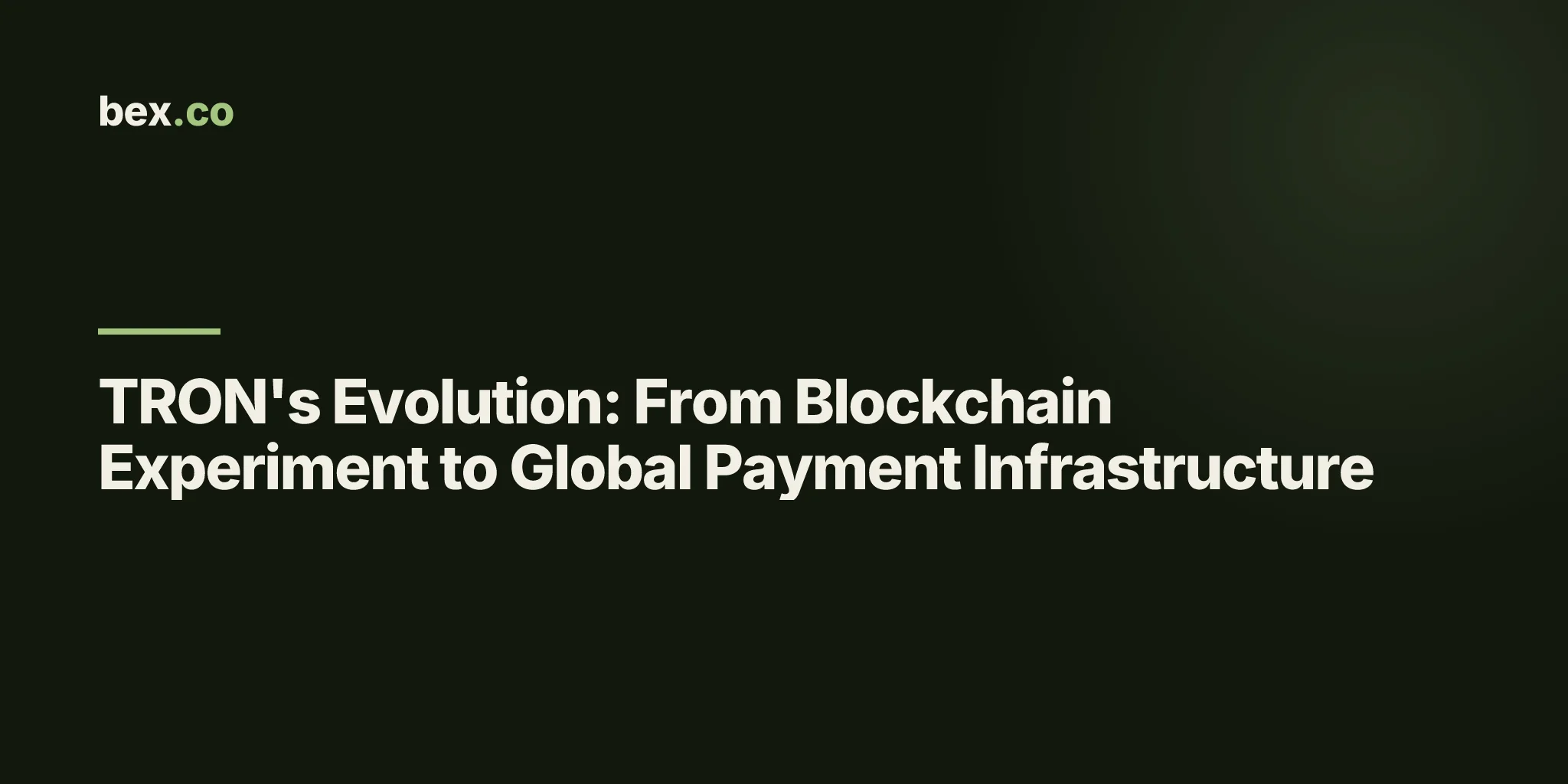 TRON's Evolution: From Blockchain Experiment to Global Payment Infrastructure