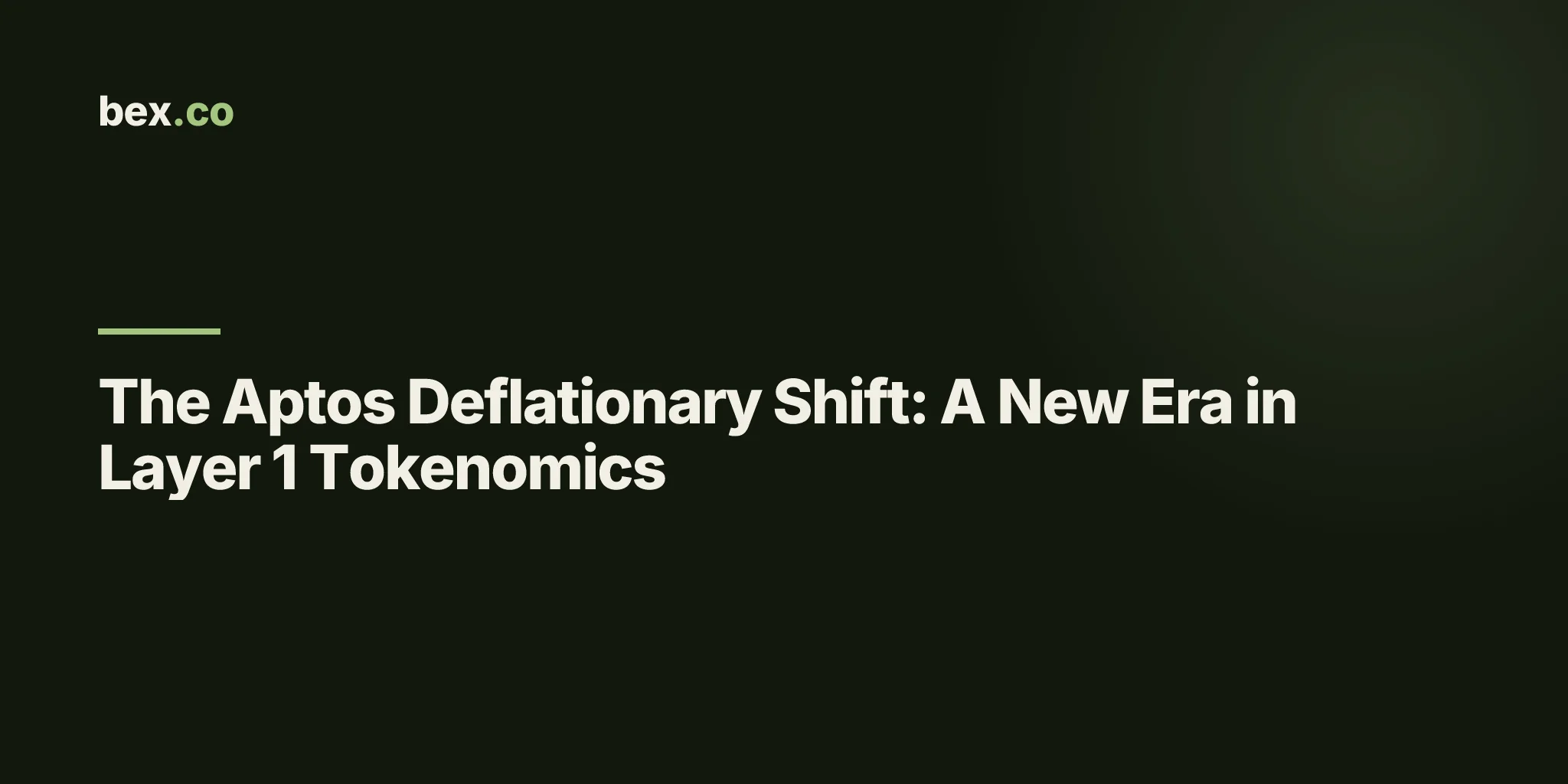 The Aptos Deflationary Shift: A New Era in Layer 1 Tokenomics