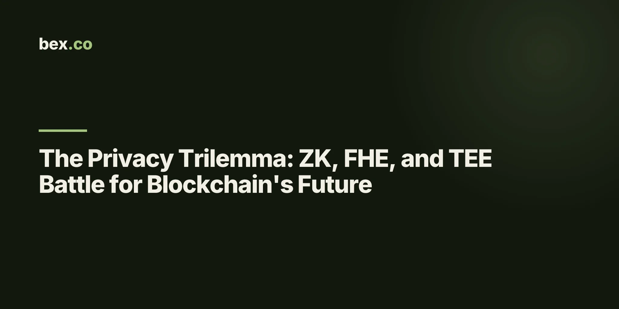 The Privacy Trilemma: ZK, FHE, and TEE Battle for Blockchain's Future