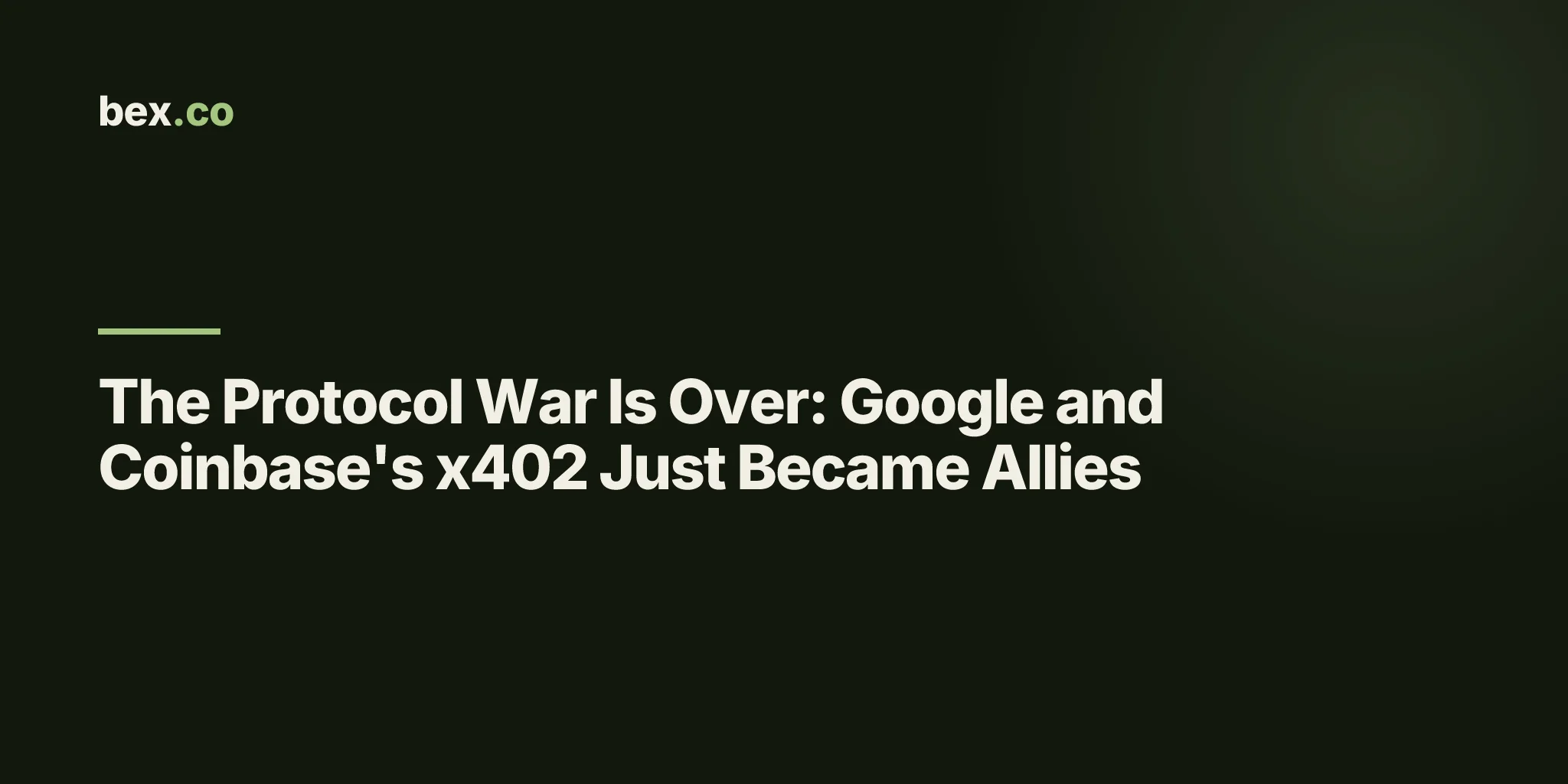 The Protocol War Is Over: Google and Coinbase's x402 Just Became Allies