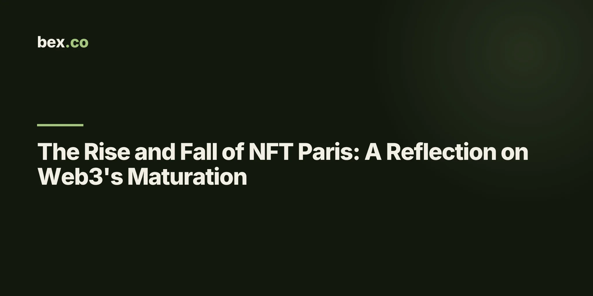 The Rise and Fall of NFT Paris: A Reflection on Web3's Maturation