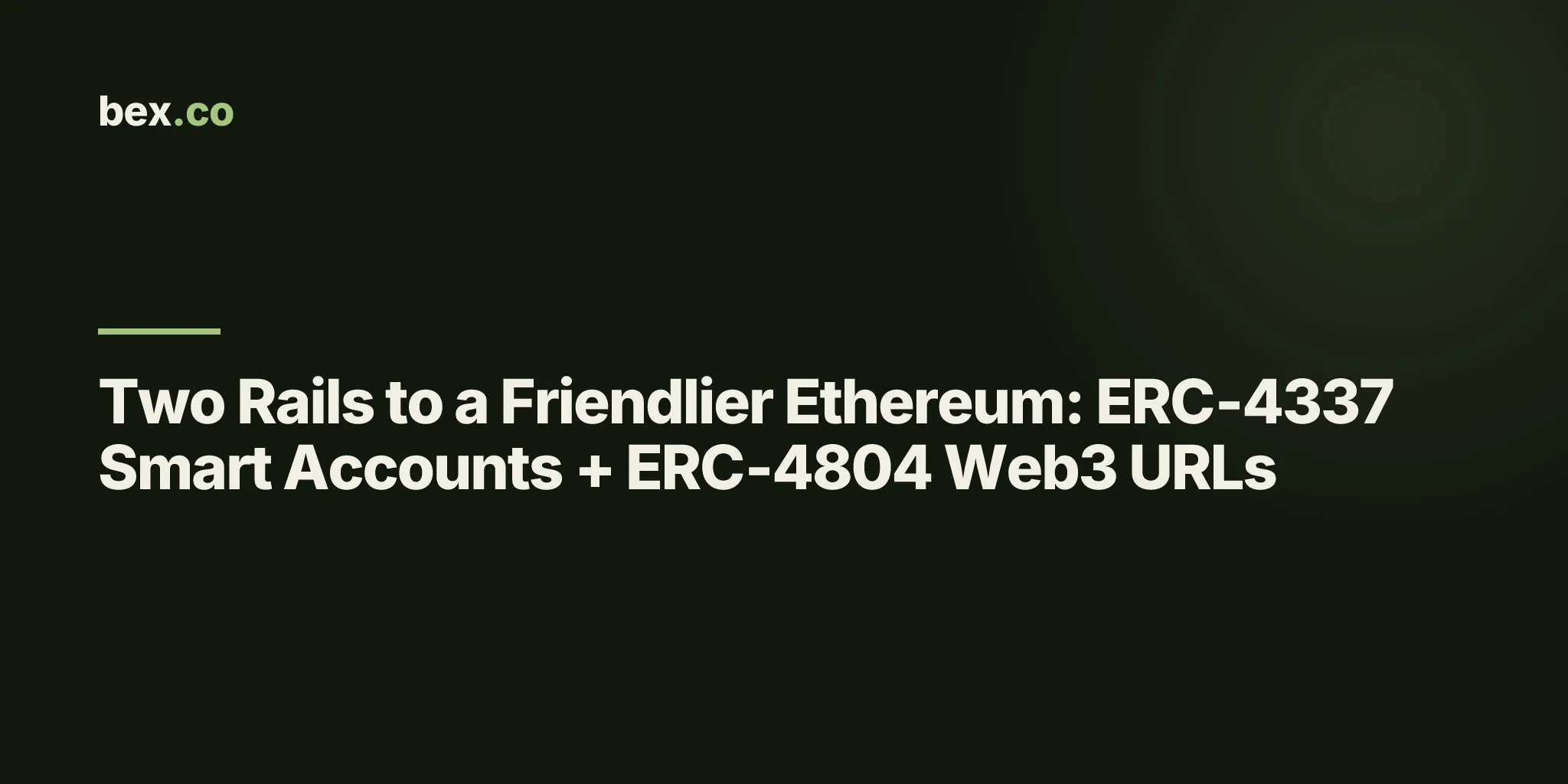 Two Rails to a Friendlier Ethereum: ERC‑4337 Smart Accounts + ERC‑4804 Web3 URLs