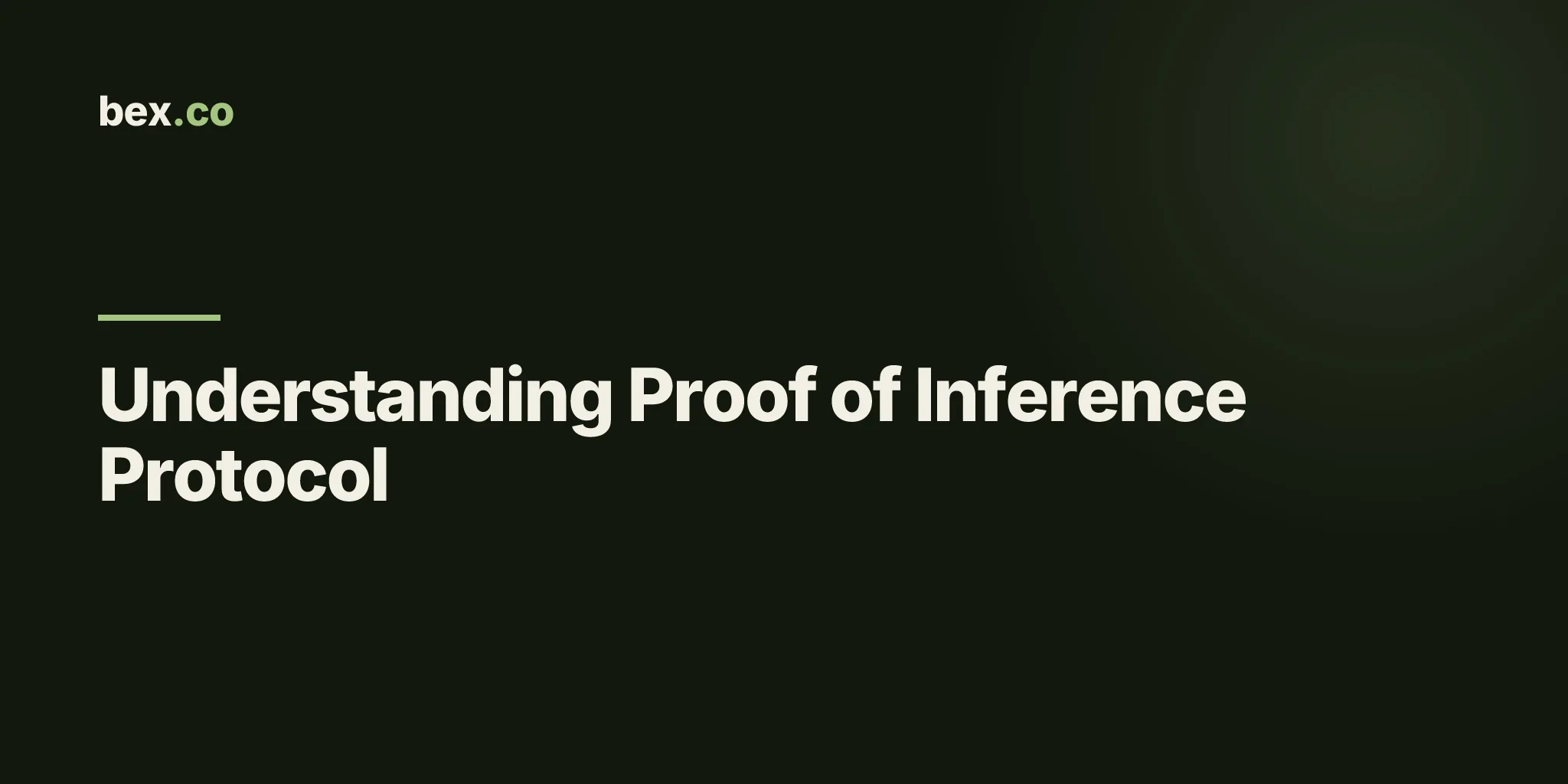 Understanding Proof of Inference Protocol