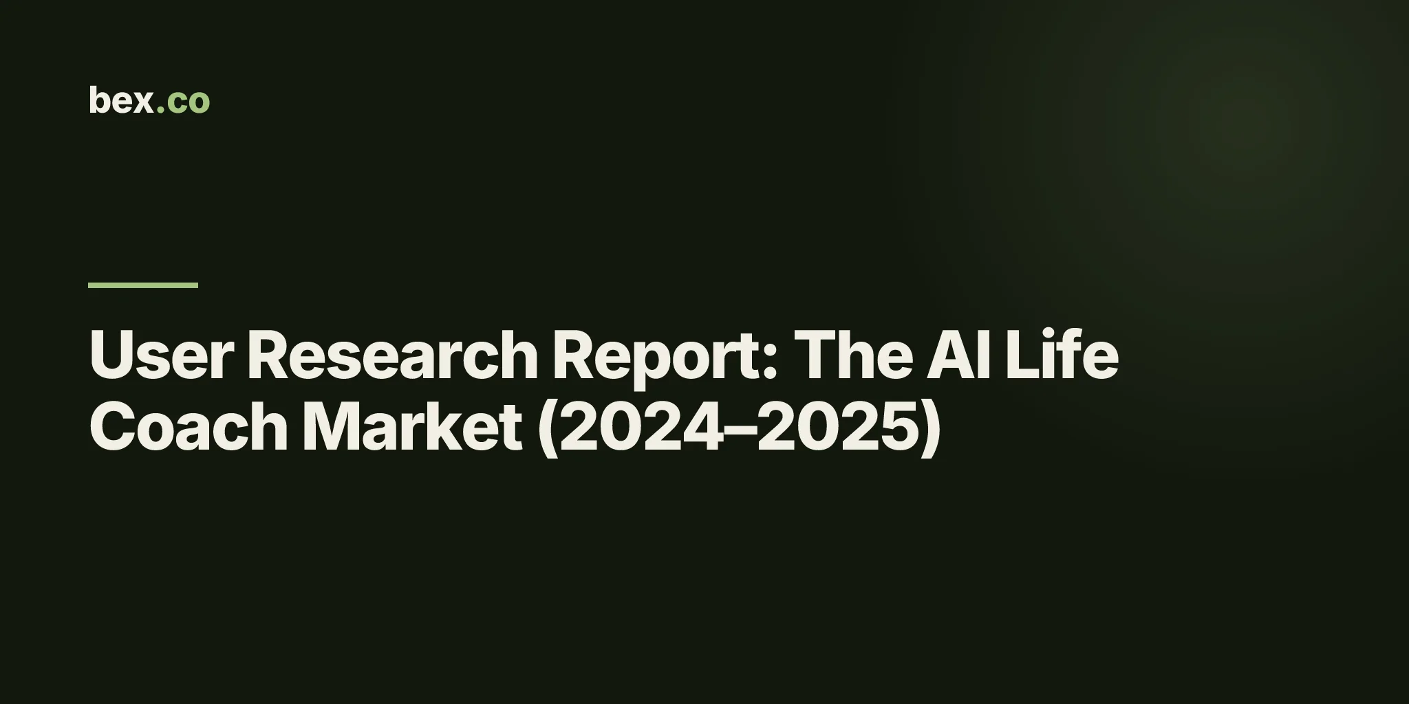 User Research Report: The AI Life Coach Market (2024–2025)
