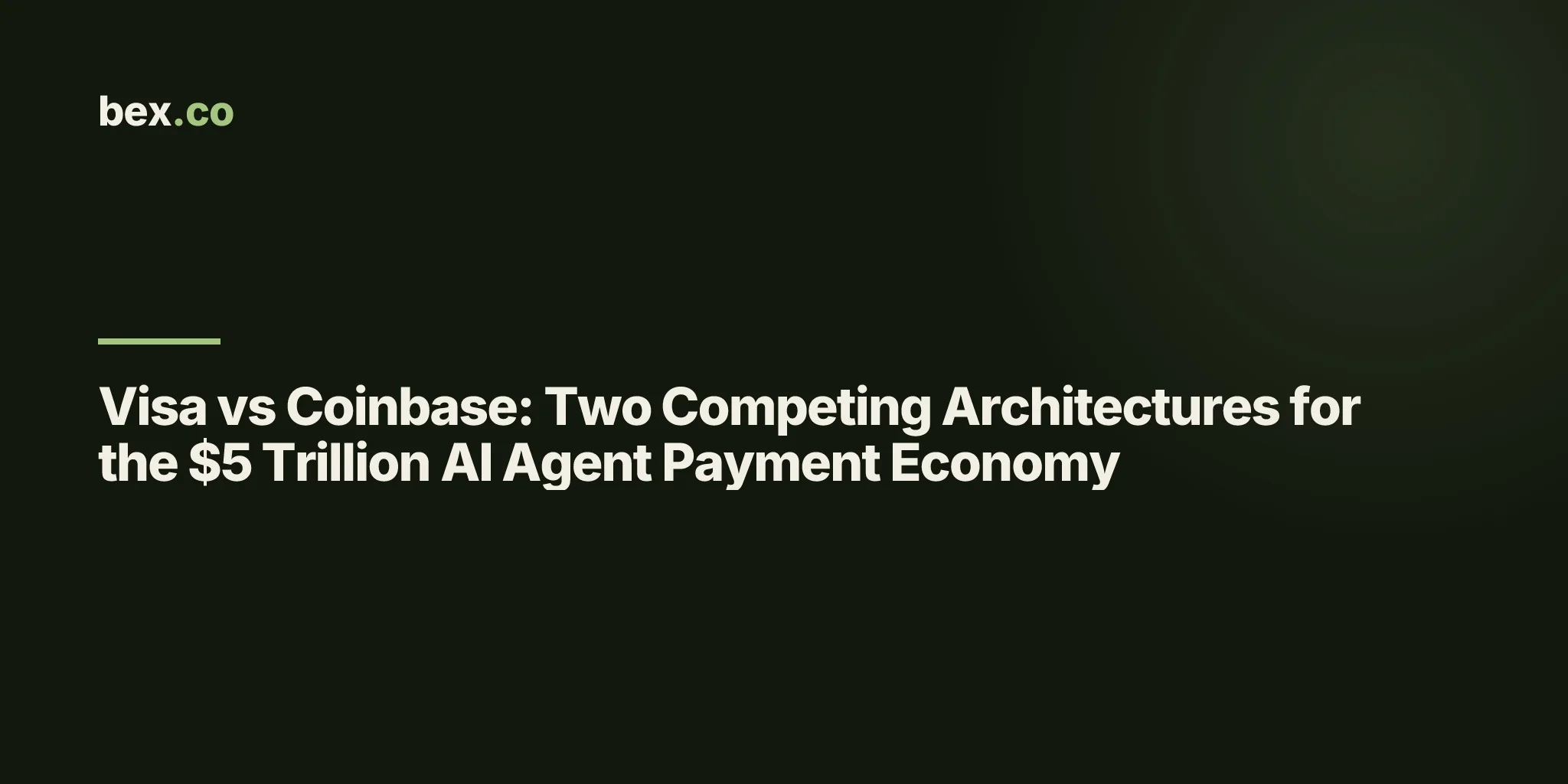 Visa vs Coinbase: Two Competing Architectures for the $5 Trillion AI Agent Payment Economy