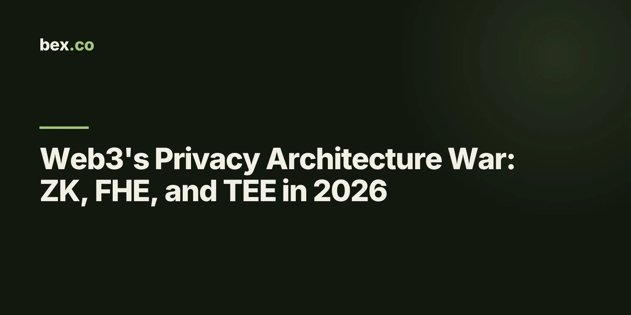 Web3's Privacy Architecture War: ZK, FHE, and TEE in 2026