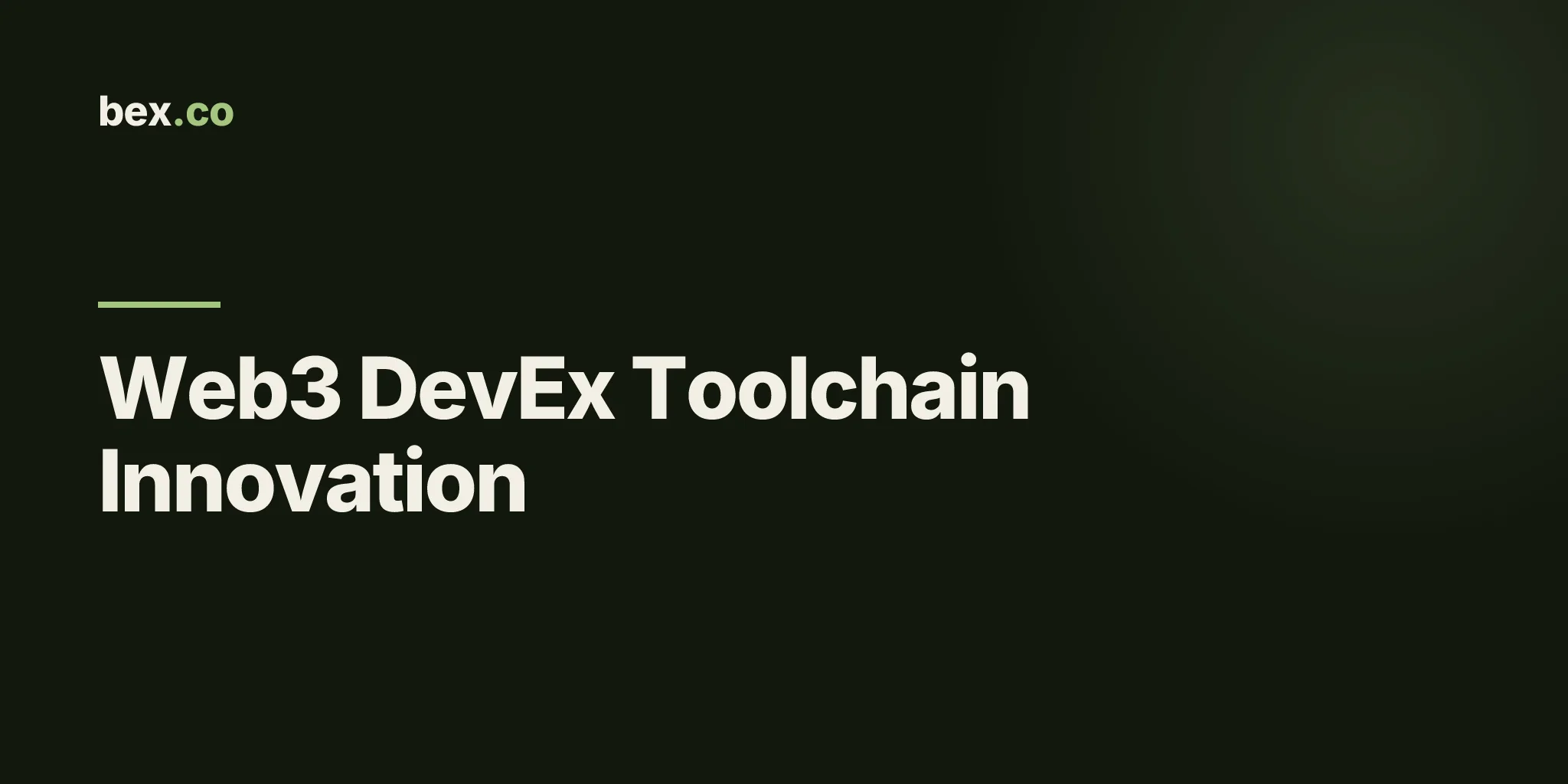 Web3 DevEx Toolchain Innovation