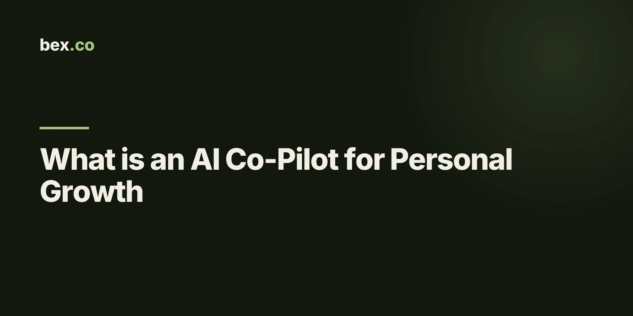 What is an AI Co-Pilot for Personal Growth