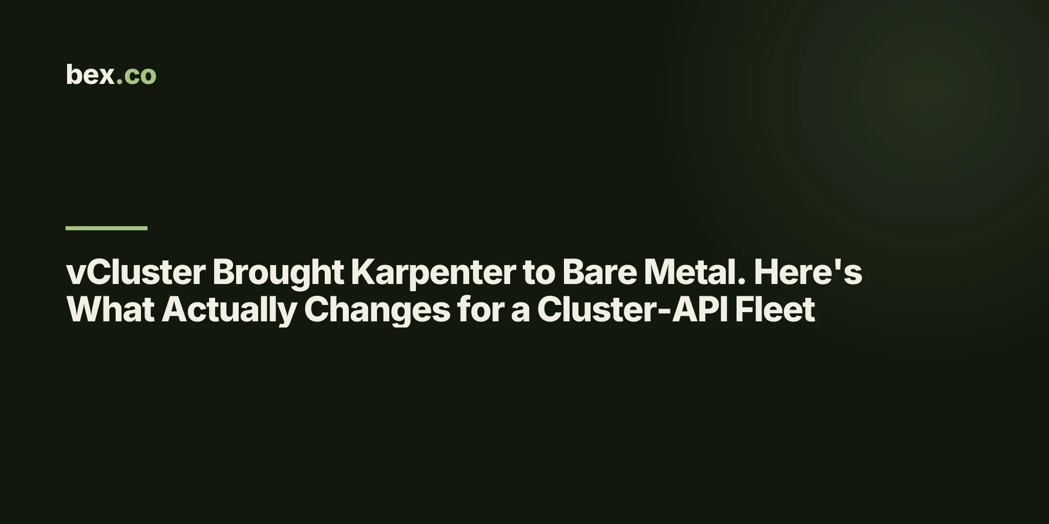 vCluster Brought Karpenter to Bare Metal. Here's What Actually Changes for a Cluster-API Fleet