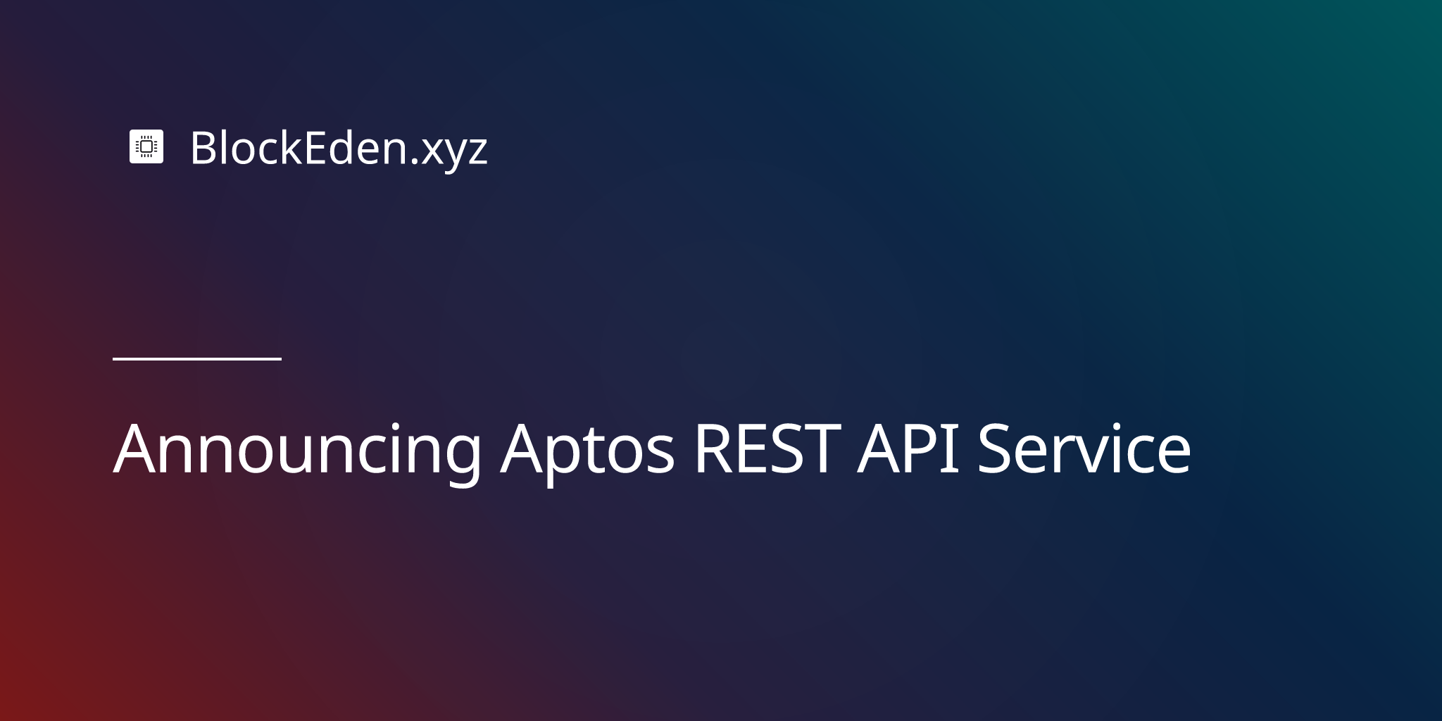 Announcing Aptos REST API Service