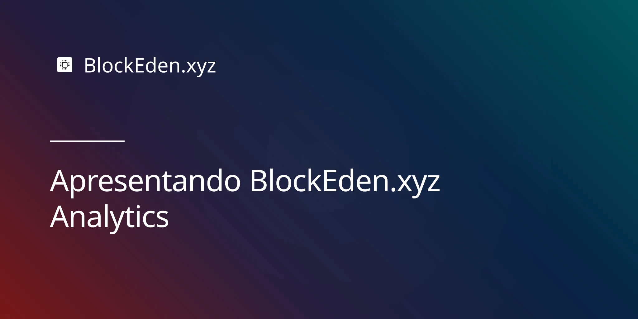Apresentando BlockEden.xyz Analytics