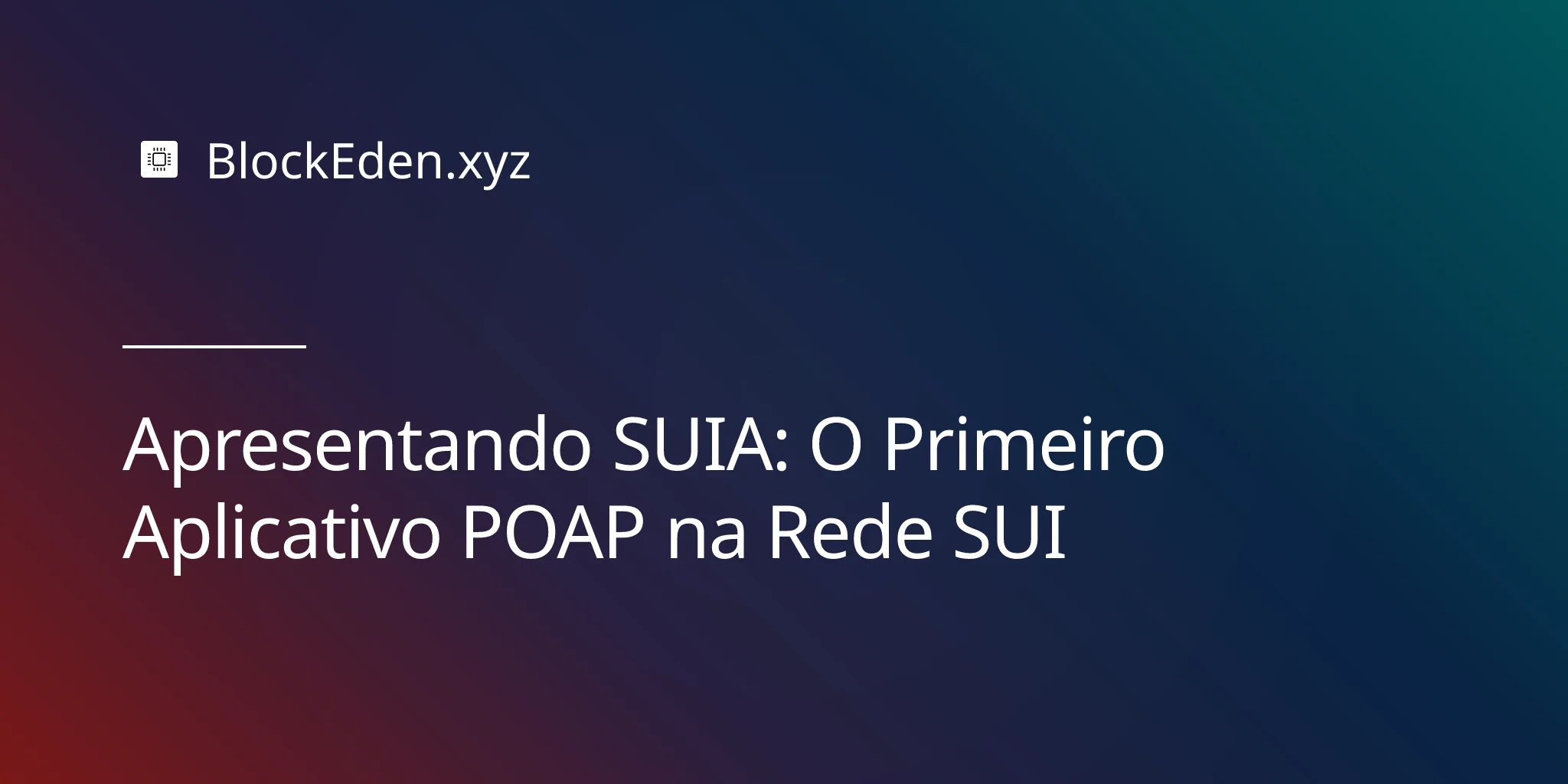 Apresentando SUIA: O Primeiro Aplicativo POAP na Rede SUI