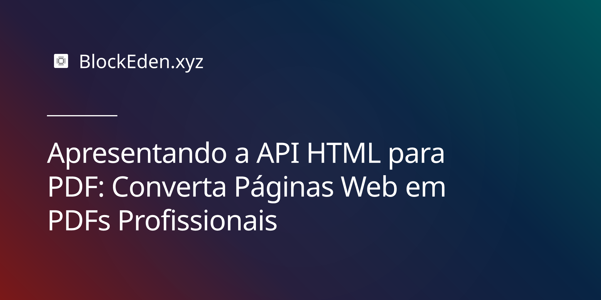 Apresentando a API HTML para PDF: Converta Páginas Web em PDFs Profissionais