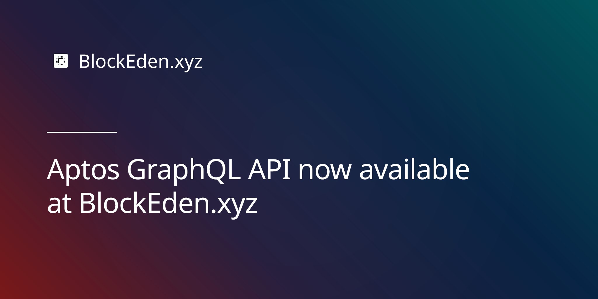 Aptos GraphQL API now available at BlockEden.xyz